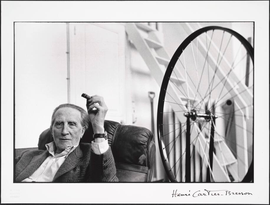 圖9 布雷松，1968年（Marcel Duchamp in a 1968 photo by Henri Cartier-Bresson）.JPG