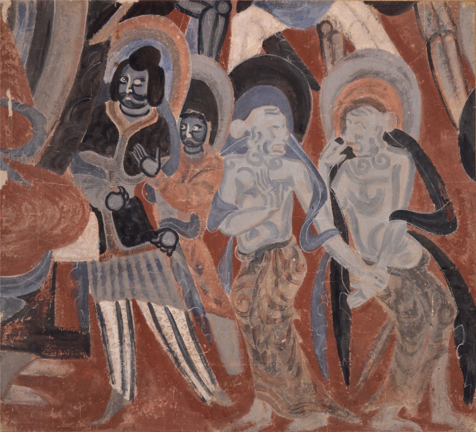 董希文 臨摹《降魔變（局部）》70.5×63cm 紙本彩墨 1954年.jpg