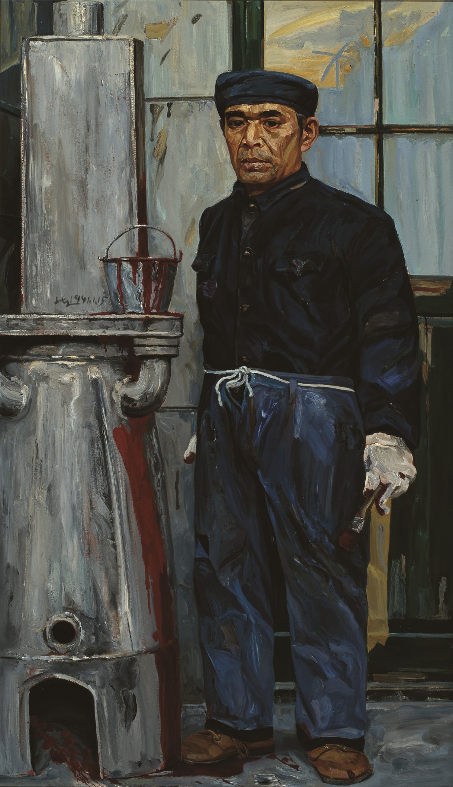 25 Liu Xiaodong, “The Painter”, 160×91cm, Oil on canvas, 1991.jpg