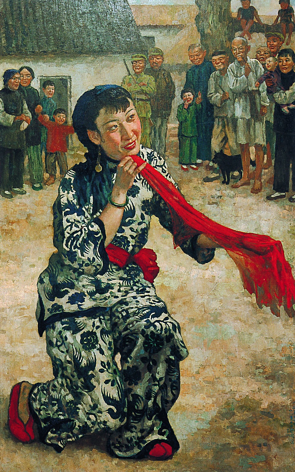 4 徐悲鴻  ，《放下你的鞭子中之王瑩女士》， 布面油彩  ，144cm×90cm，  1939年  。臺(tái)灣藏家收藏，新加坡國(guó)家美術(shù)館陳列.jpeg