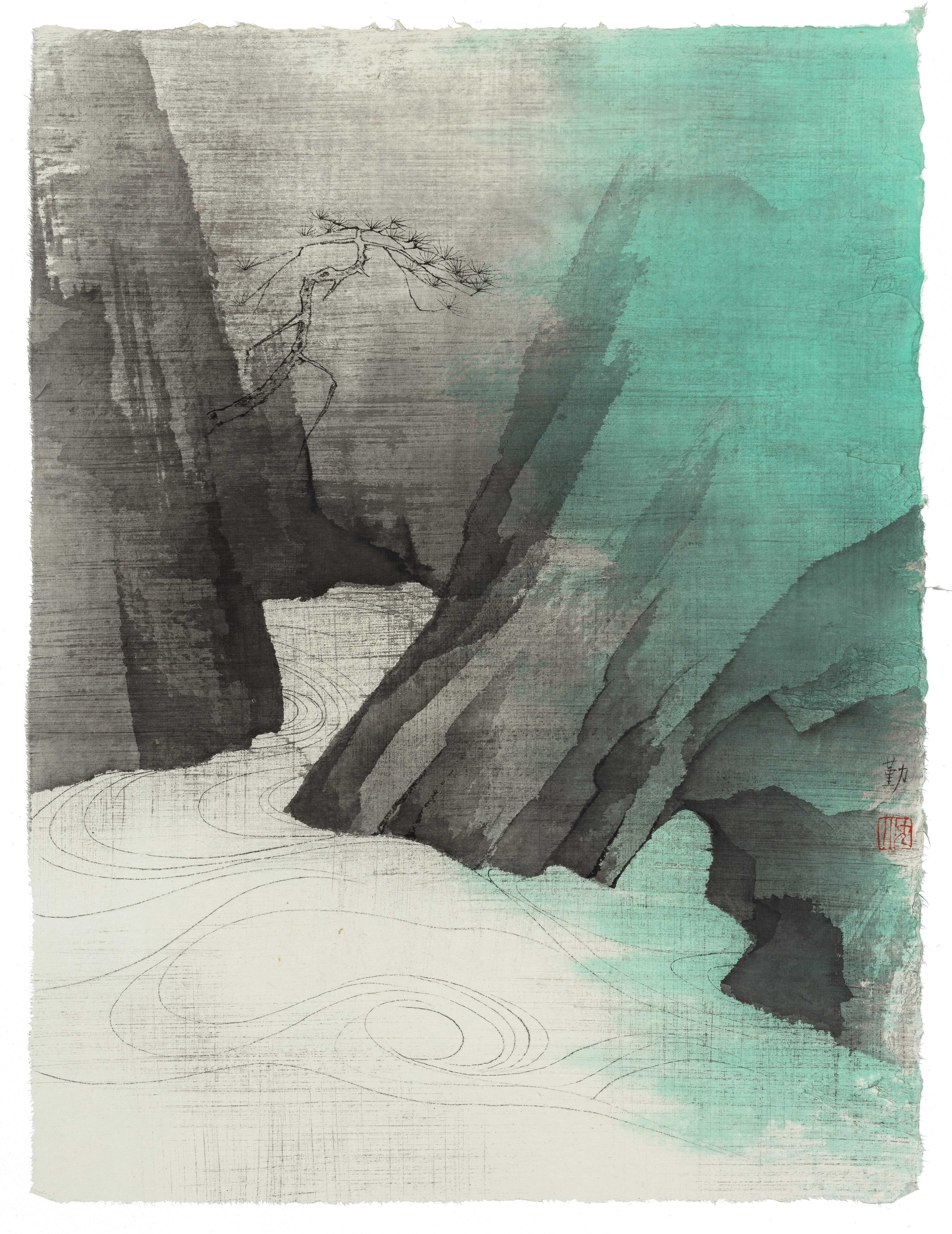 沈勤 Shen Qin，山（20-11.2） Mountain 20-11.2，46x35cm，紙本水墨 Ink and Color on Paper，2020.jpg