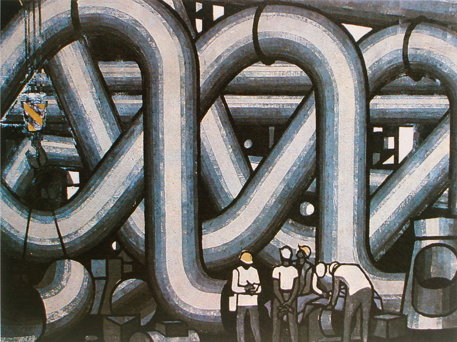 11 節(jié)奏，套色木刻，30×40cm，1984.jpg