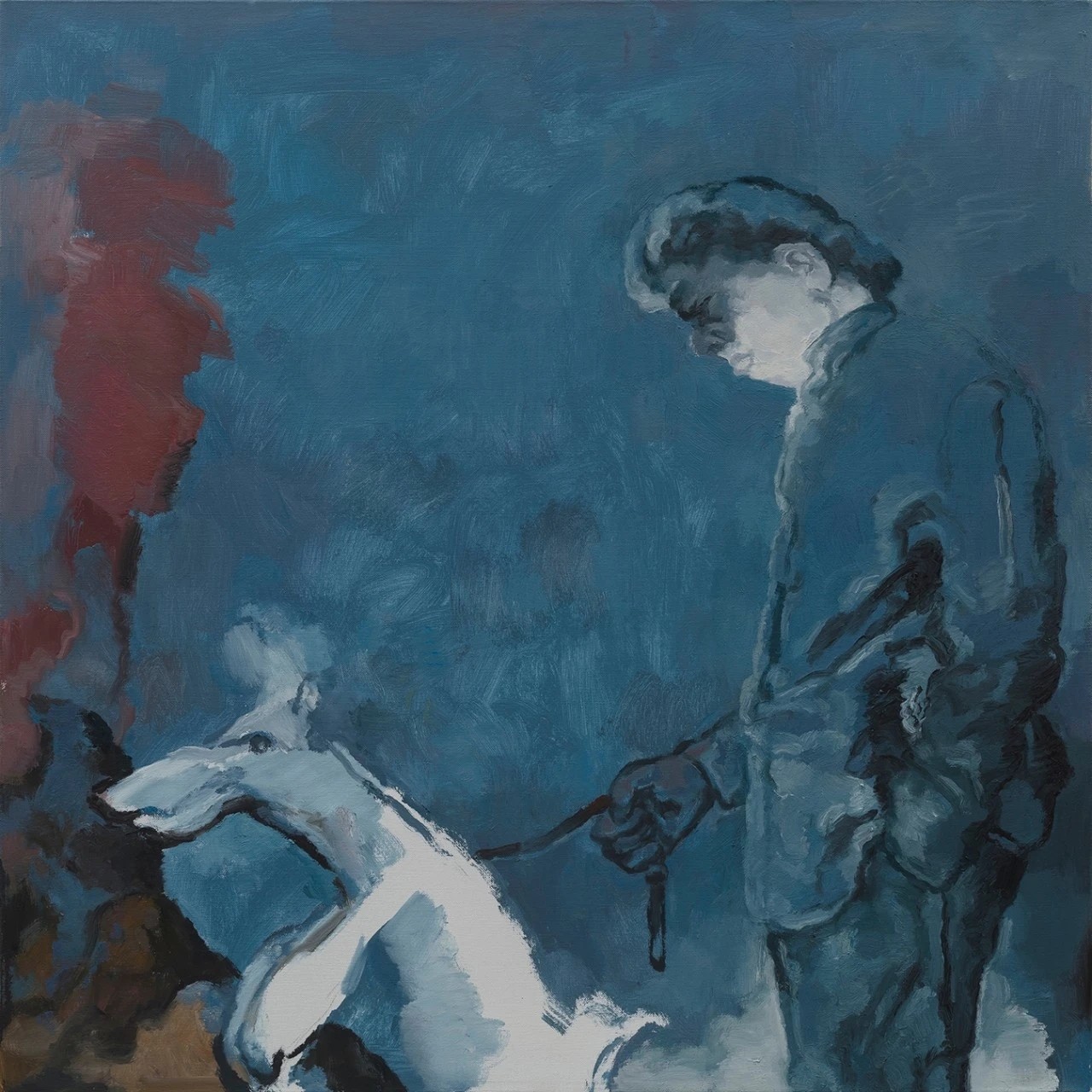 16、《男人與狗》，布面油畫，100 × 100cm，2021.jpg