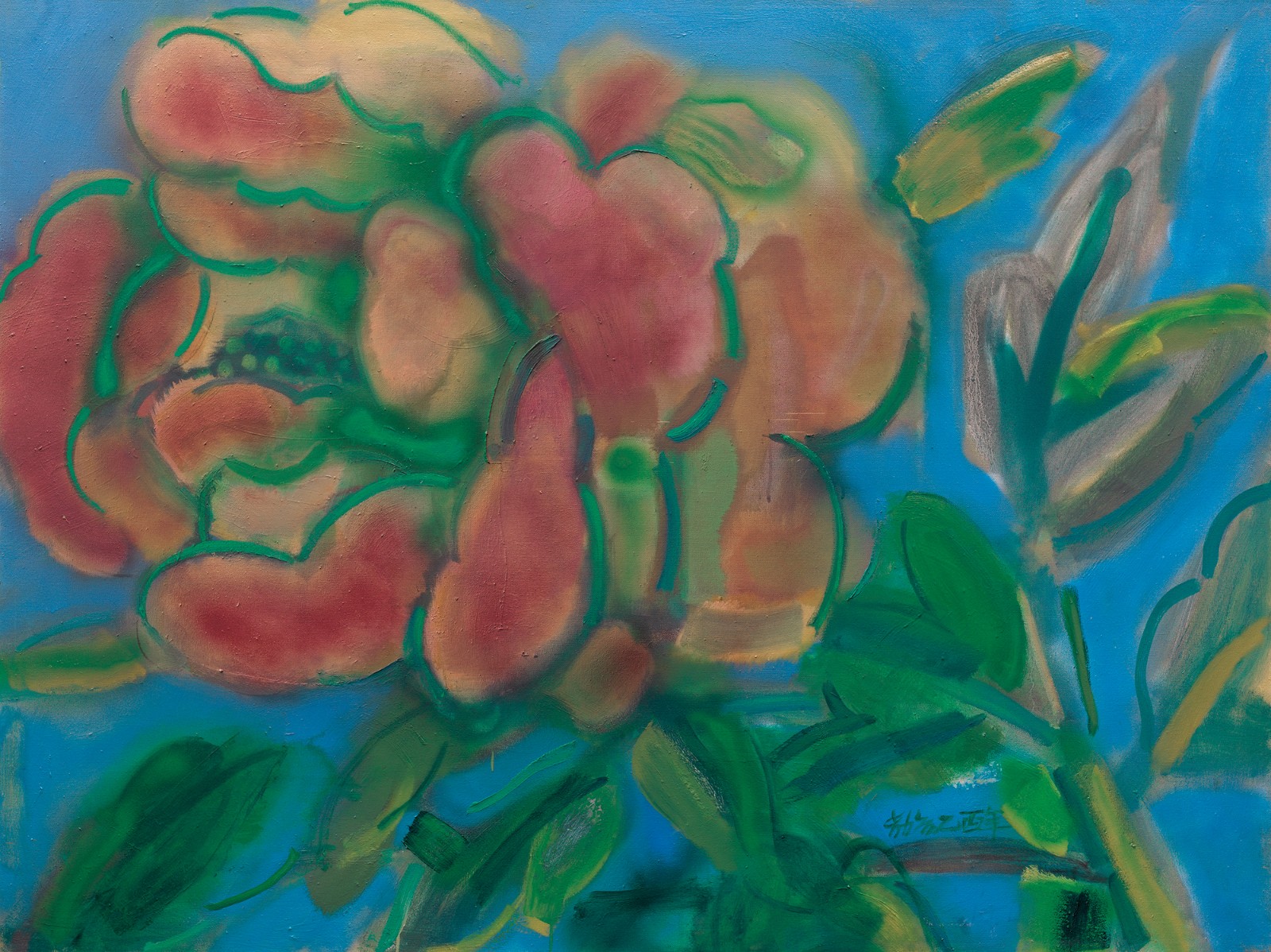 圖4 紅花，布面油畫，120×160cm，2005.jpg