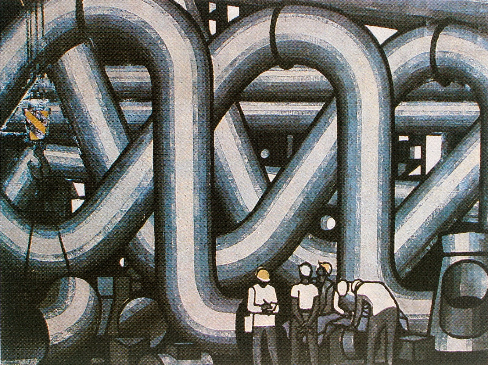 圖5 節(jié)奏，套色木刻，30×40cm，1984.jpg