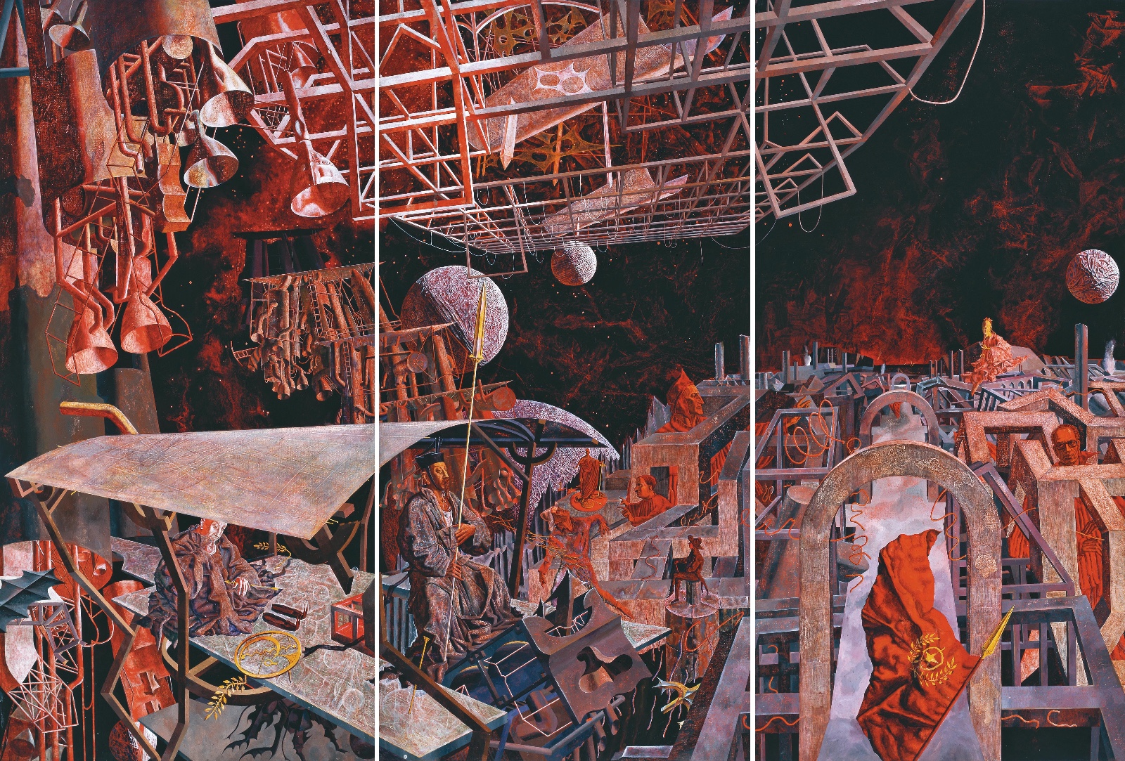 1.時(shí)空一擊 唐暉 1991年 120×244cm 布面丙烯 中央美術(shù)學(xué)院美術(shù)館藏.jpg