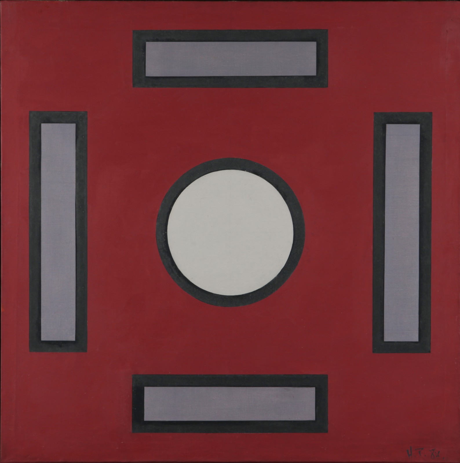 SPACE STRUCTURE 84-25 空間結(jié)構(gòu) 84－25 Oil on Canvas 布面油畫 80×80 cm 1984.JPG