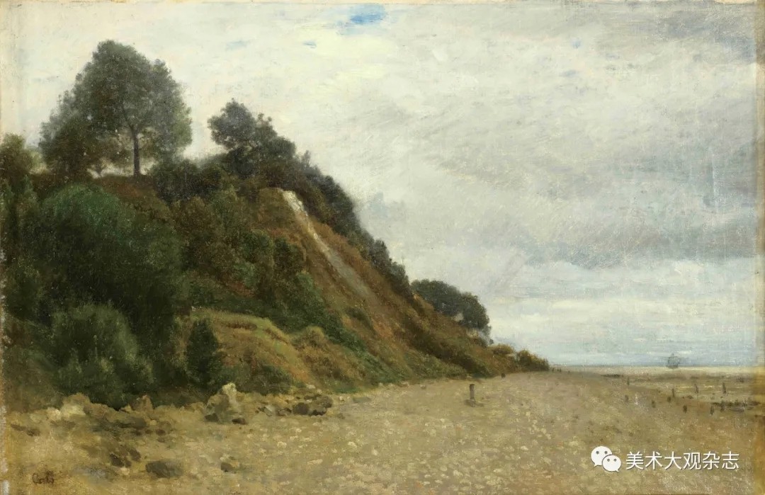 圖 7 ˉ 維萊維勒的懸崖（Falaise à Villerville）ˉ 油畫 ˉ 卡爾斯 ˉ1870 年 ˉ“PEINDRE EN NORMANDIE”協(xié)會藏品.jpg