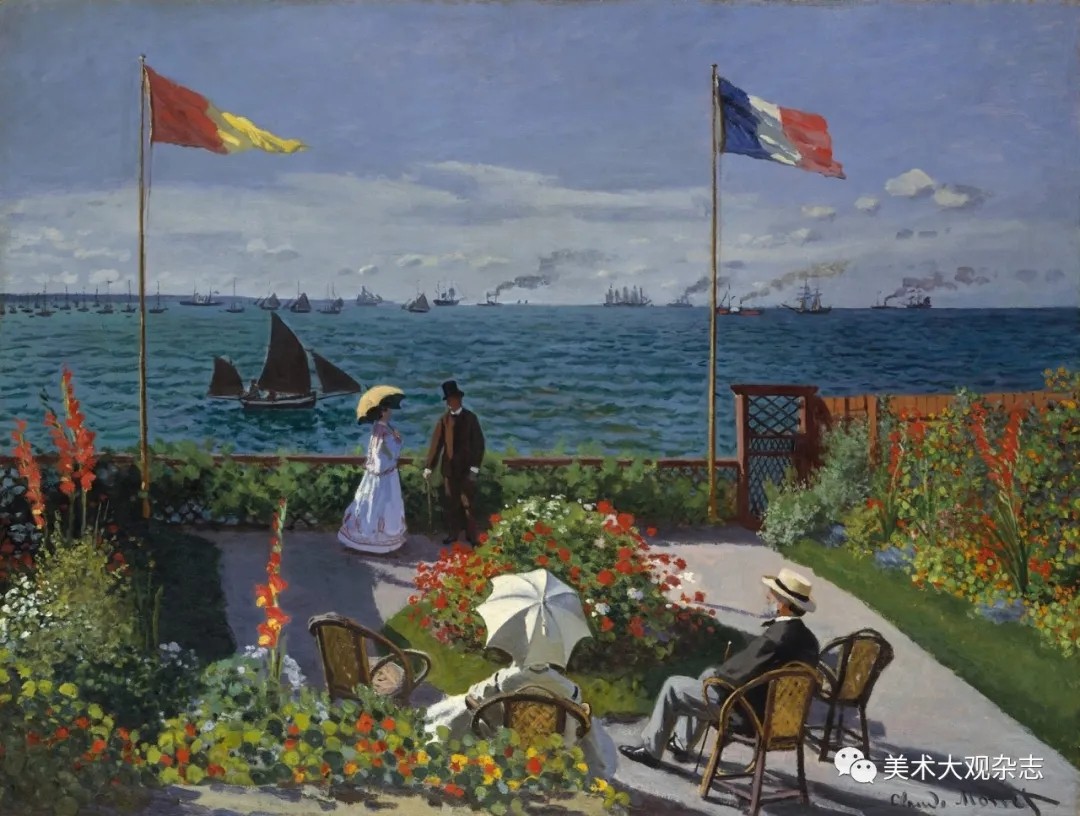 圖 18 ˉ 圣阿德烈塞花園平臺（La Terrace à Sainte-Adresse）ˉ 油畫 ˉ 莫奈 ˉ 1867 年 ˉ 紐約大都會藝 術(shù)博物館（The Metropolitan Museum of Art）藏.jpg