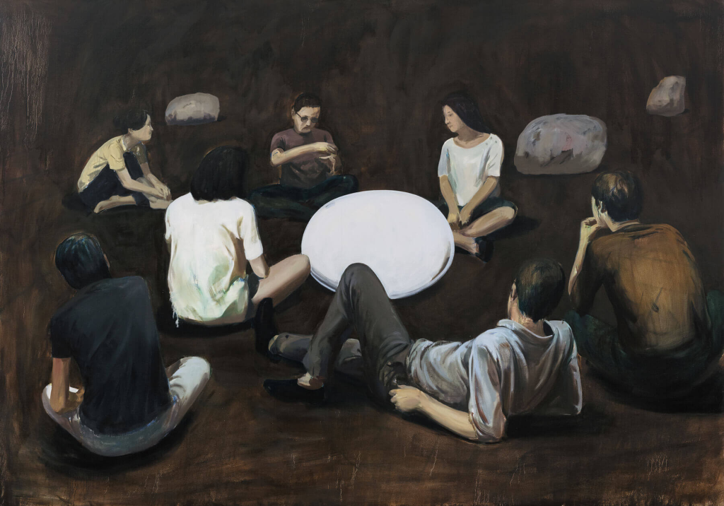 翟倞,十日談,布面油彩,280×400,2015.png