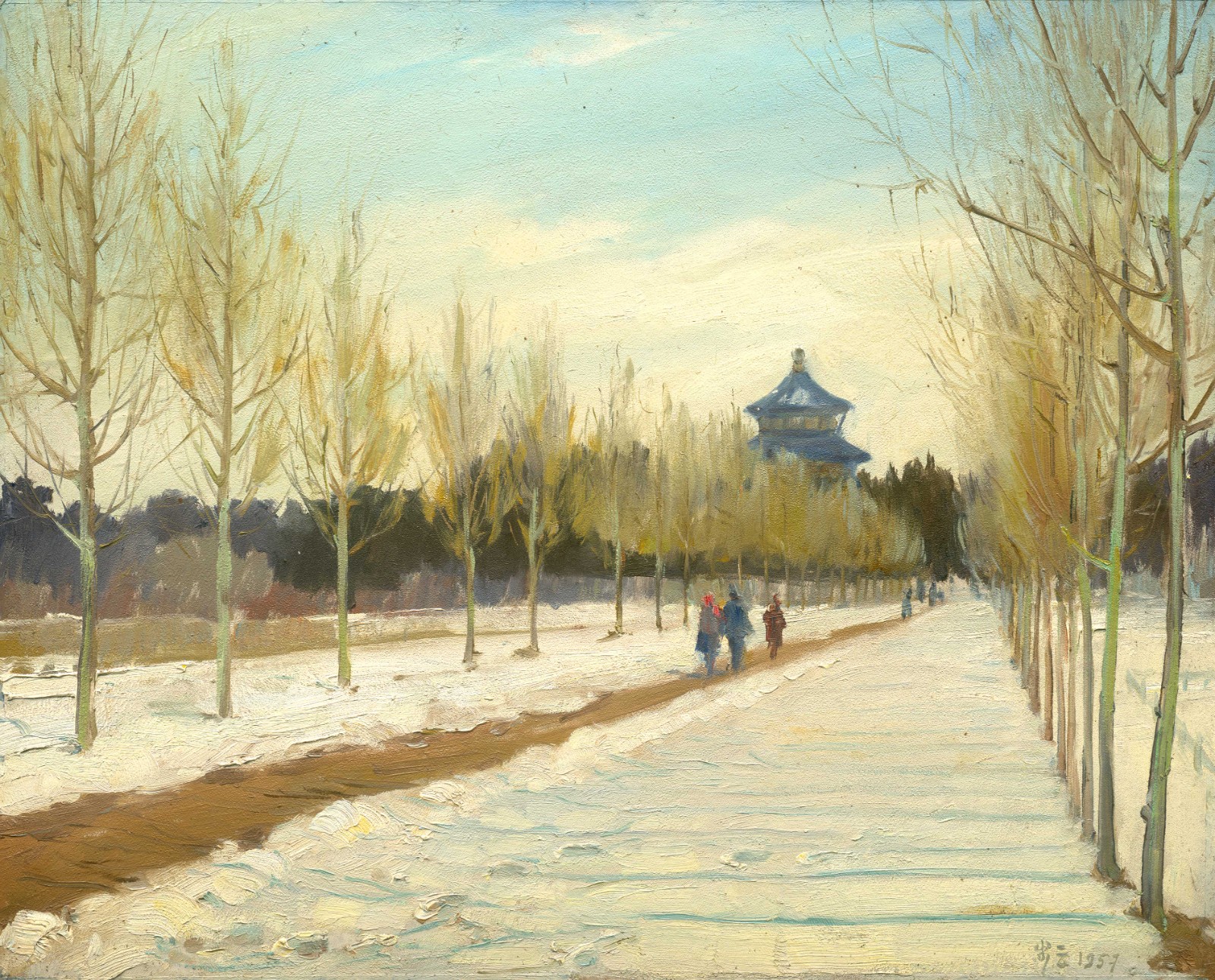 宋步云，天壇冬雪，木板油彩，46×56.5，1957.jpg