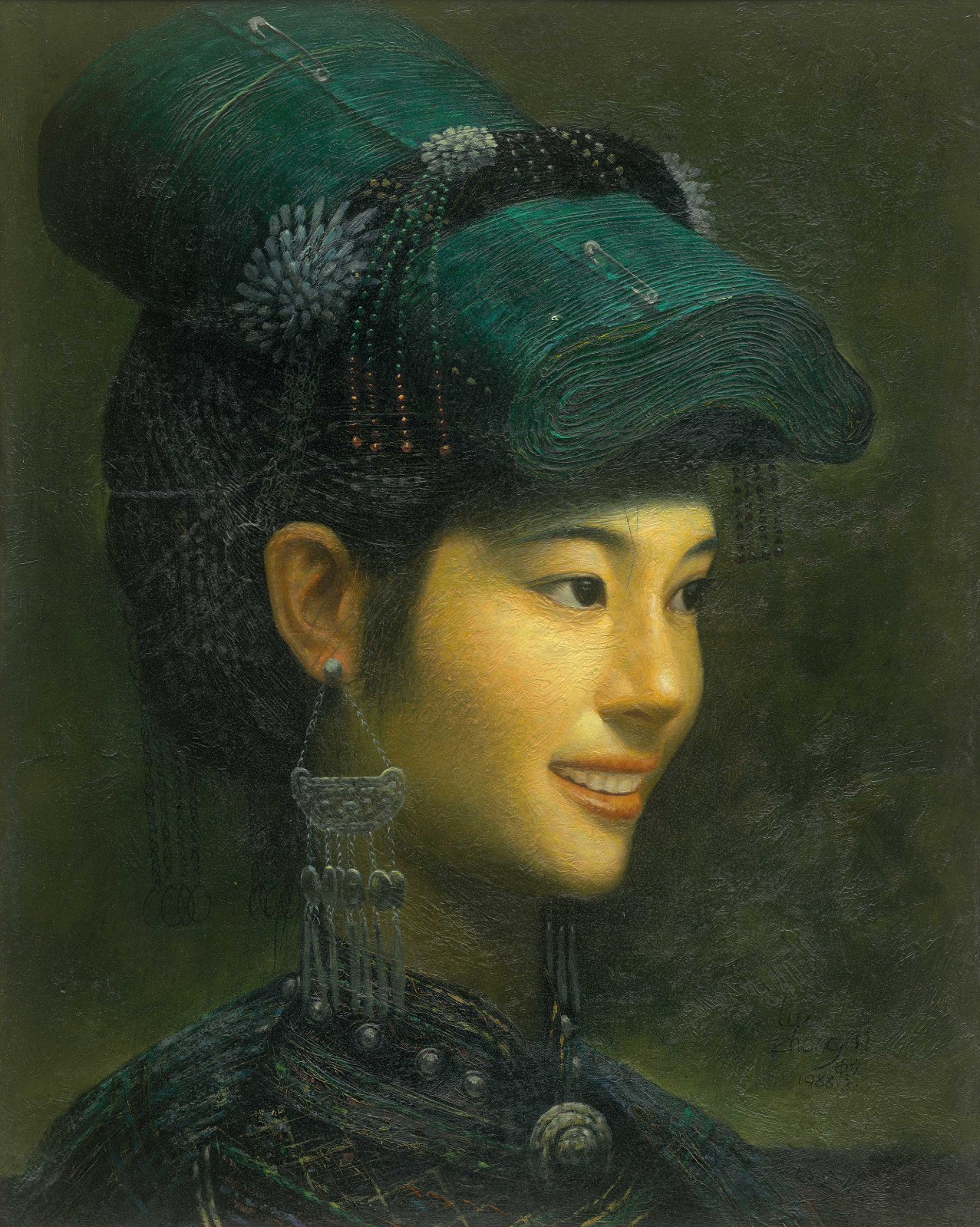 羅中立，彝族少女，木板油彩，49.5×39cm，1988年.jpg