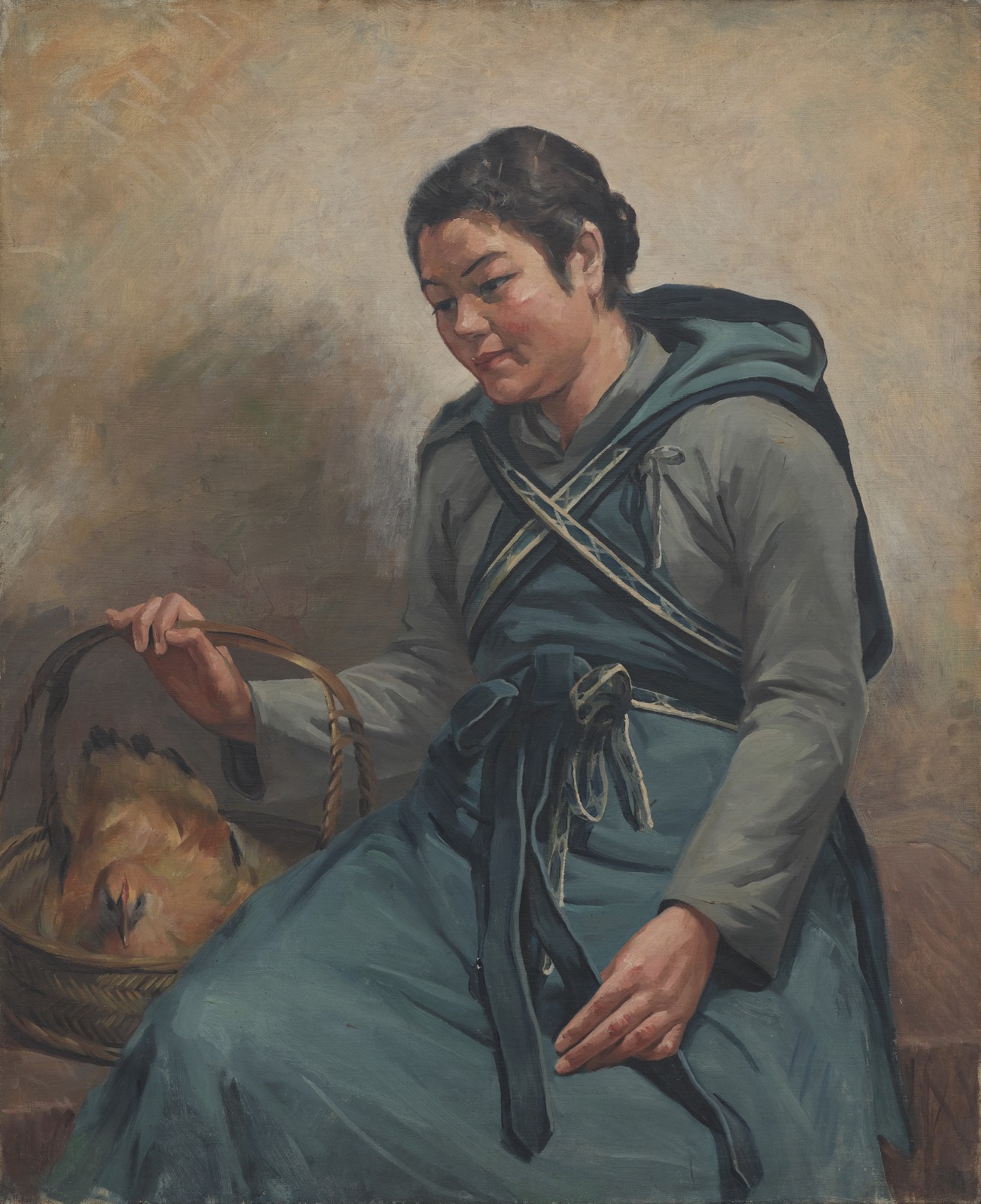 唐一禾油畫村婦 1943年 101x81cm 中國美術(shù)館藏.jpg