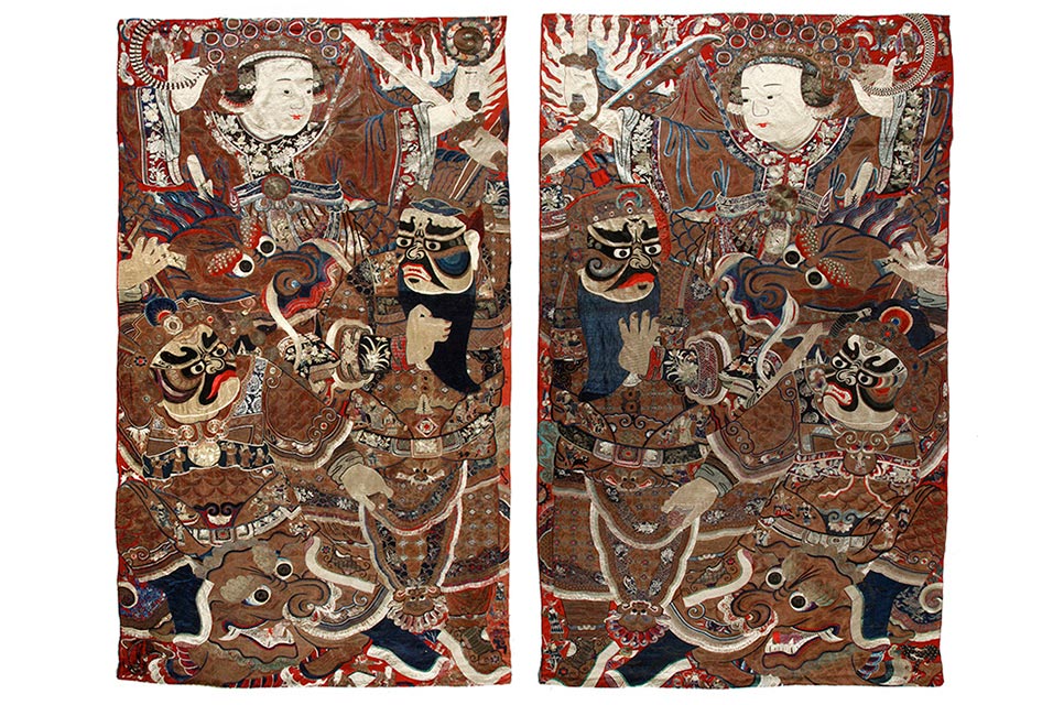 Unknown Chinese artists, “Embroidered Theatrical Hanging,” Qing dynasty (1644–1911), c. 1890 - 1911, Museum purchase, funds provided by the David A. Cofrin Acquisition Endowment..jpg