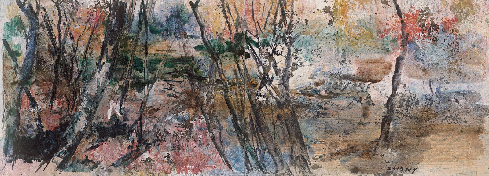 悠想清沂30，紙本丙烯，50×150cm，2017.jpg