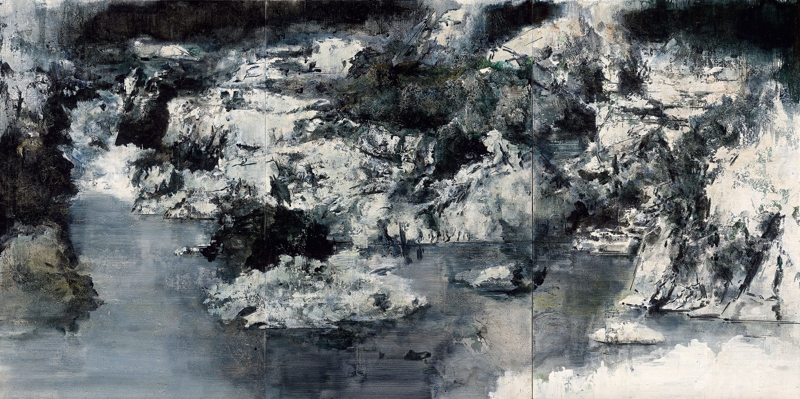 08 Azure Water and Secluded Trace 3, Acrylic on Canvas, 300x600cm, 2015.jpg