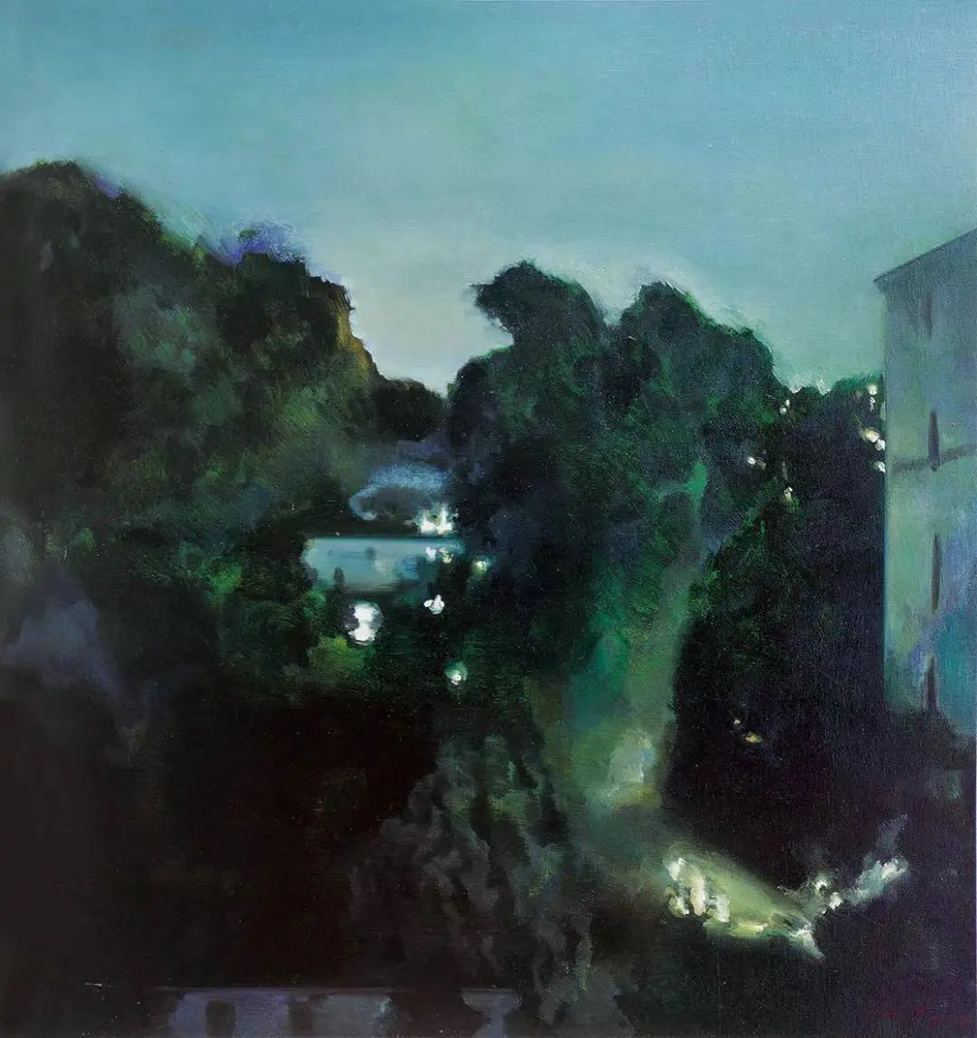 23 A Stormy Night, Wang Yan, Oil on Canvas, 100×100cm, 2004.jpg