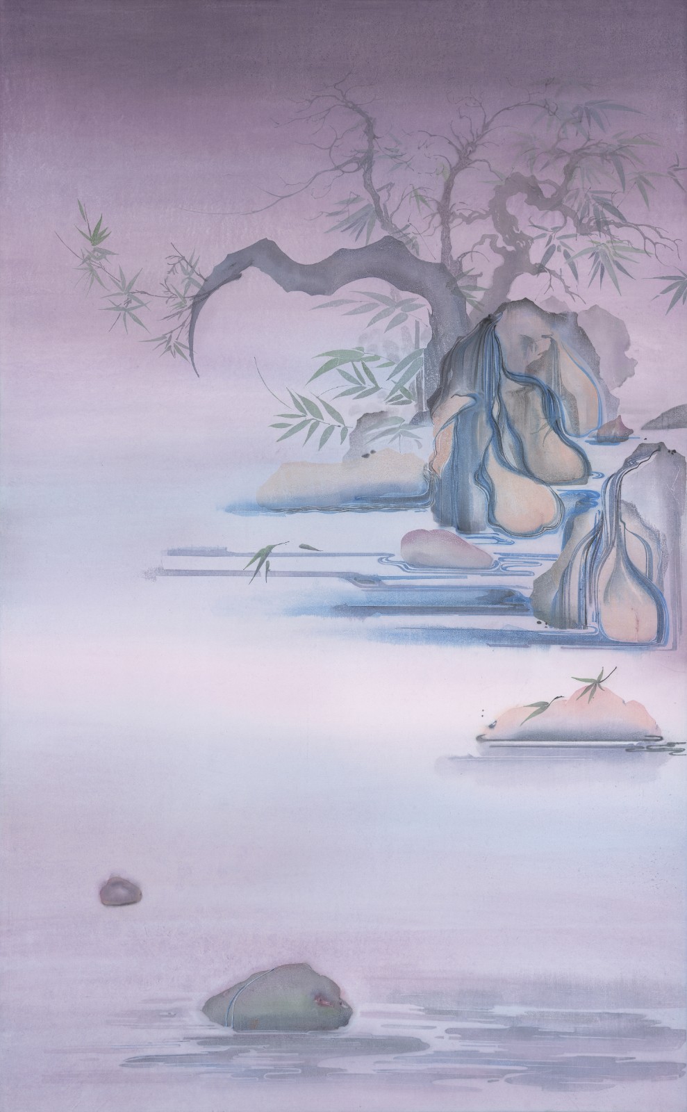 《早春圖－1》， 155cm×97cm，水印木刻（獨幅） 宣紙 ，2021年.jpg