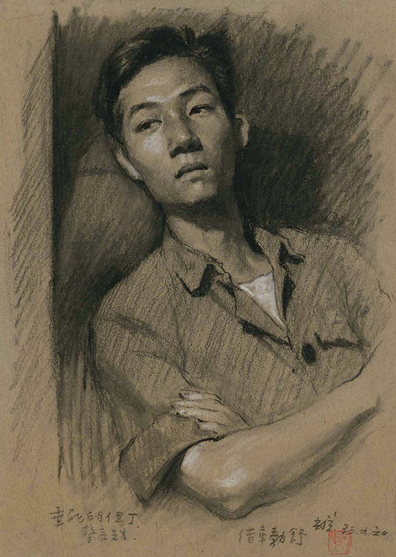 1953年-靳尚誼-蔡亮肖像-27.5×19.5cm.jpg