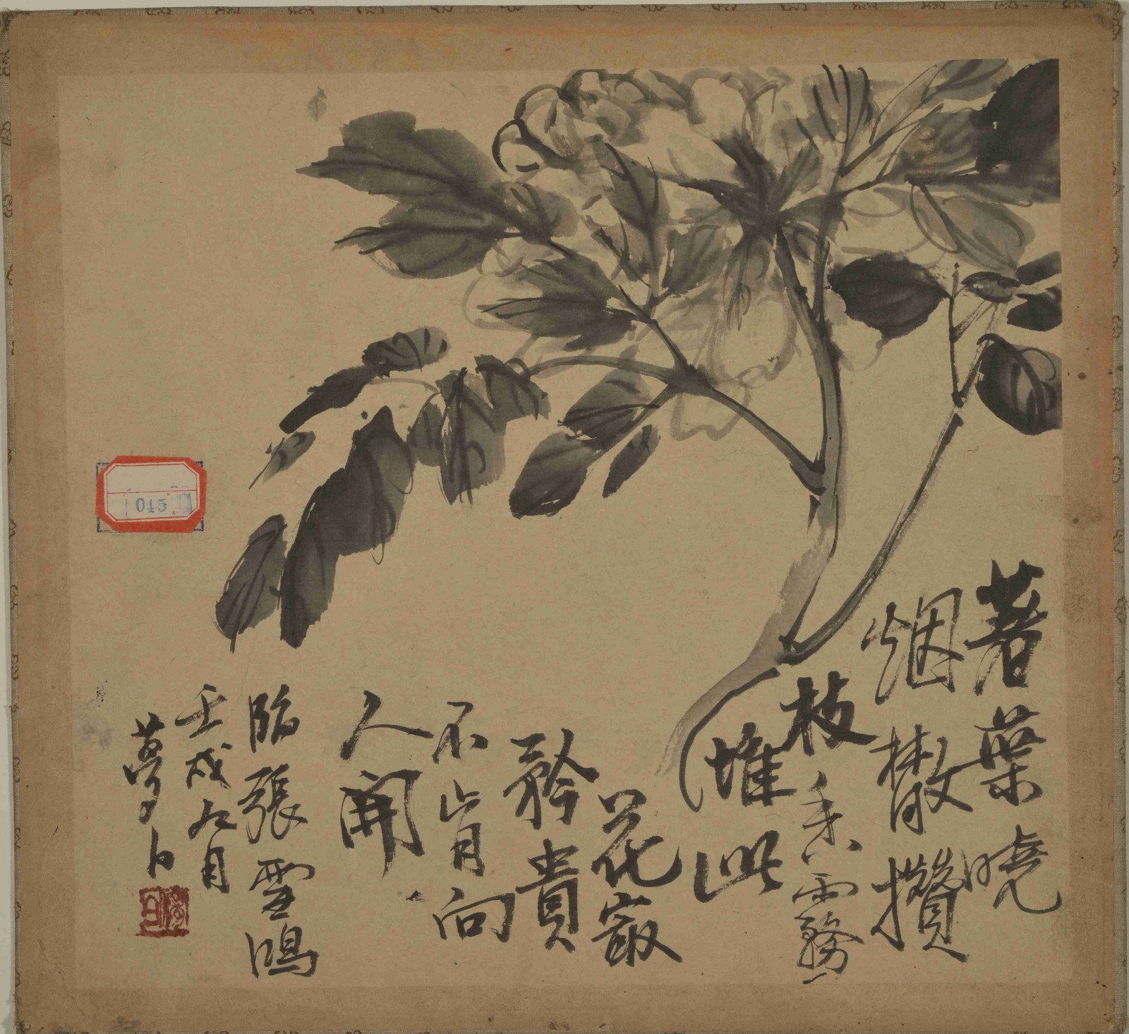 花卉畫稿片之（四十五）王夢白 1922年 縱31厘米，橫33厘米.jpg