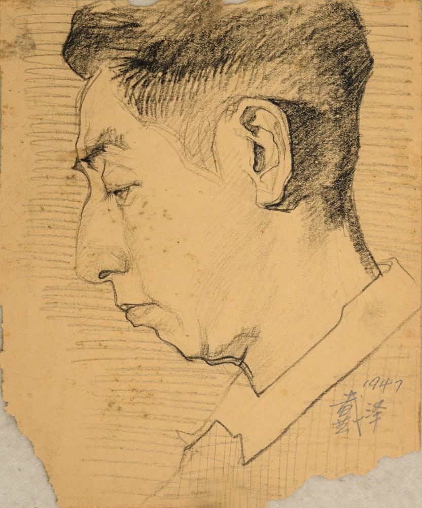 戴澤 《人物》 紙本鉛筆 20×16cm 1947 私人收藏.jpg