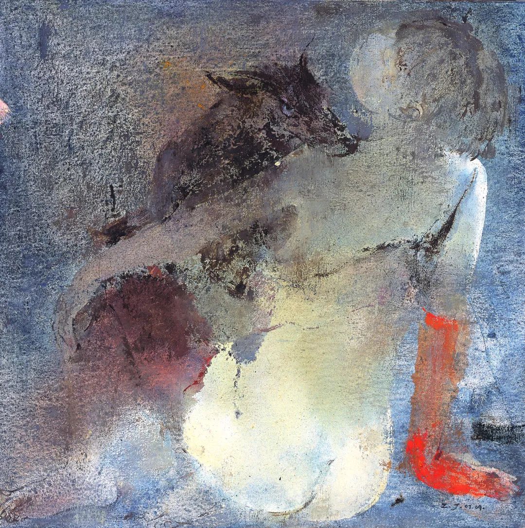 陳子君，《出沒》NO.3 ，布上丙烯、油畫 ，80×80cm，2007.jpg