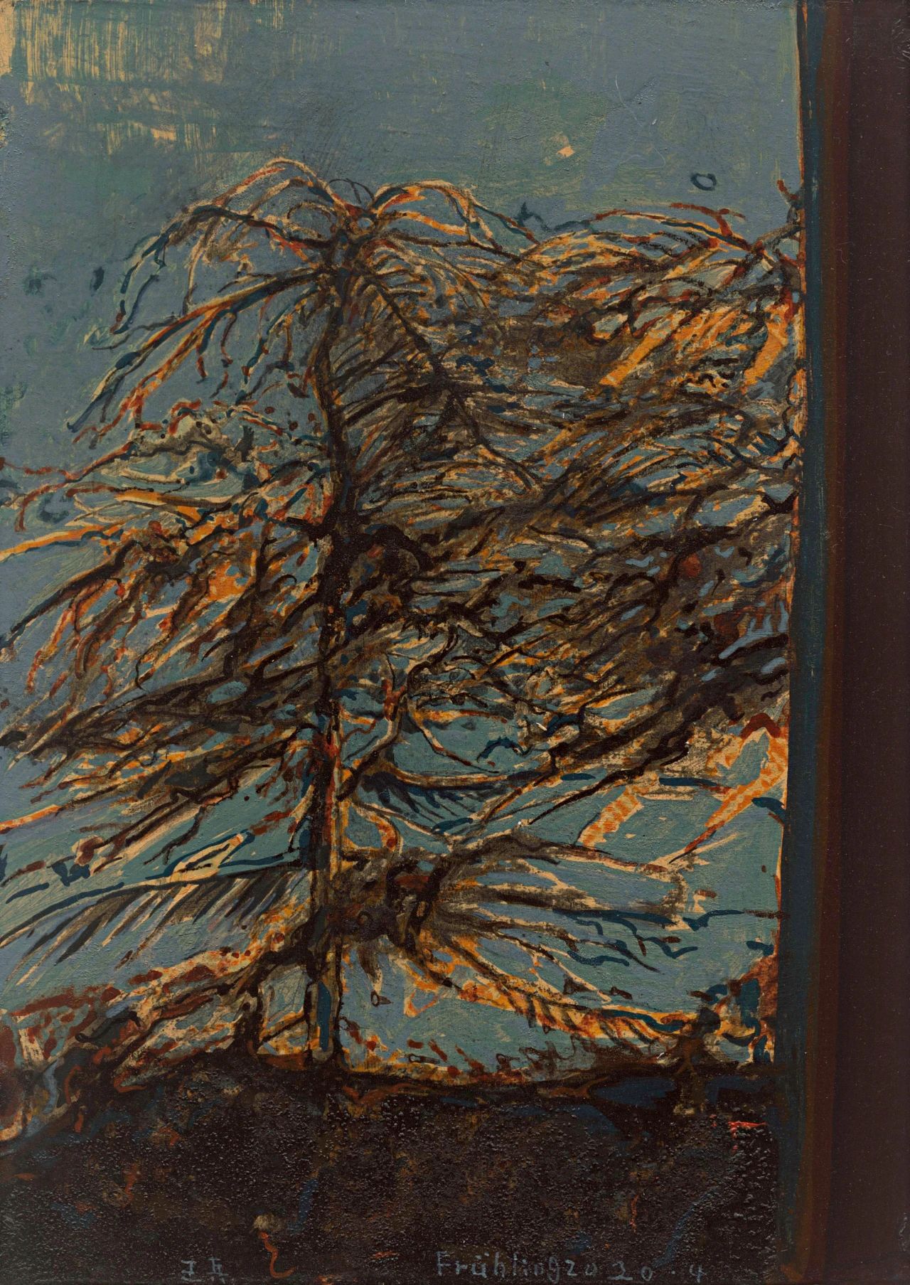 21 Wang Bing, “Spring”, Acrylic on cardboard, 21×29.5cm, 2020.jpg