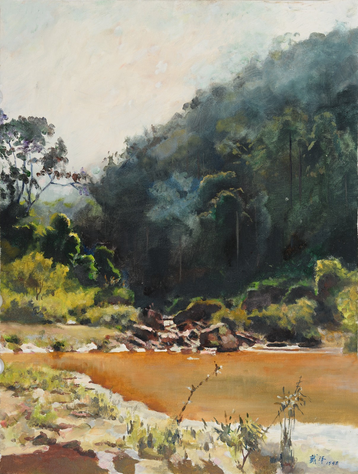 62 Dai Ze, “Red River”, 45.5×61cm, Oil on paper, 1998, private collection.jpg