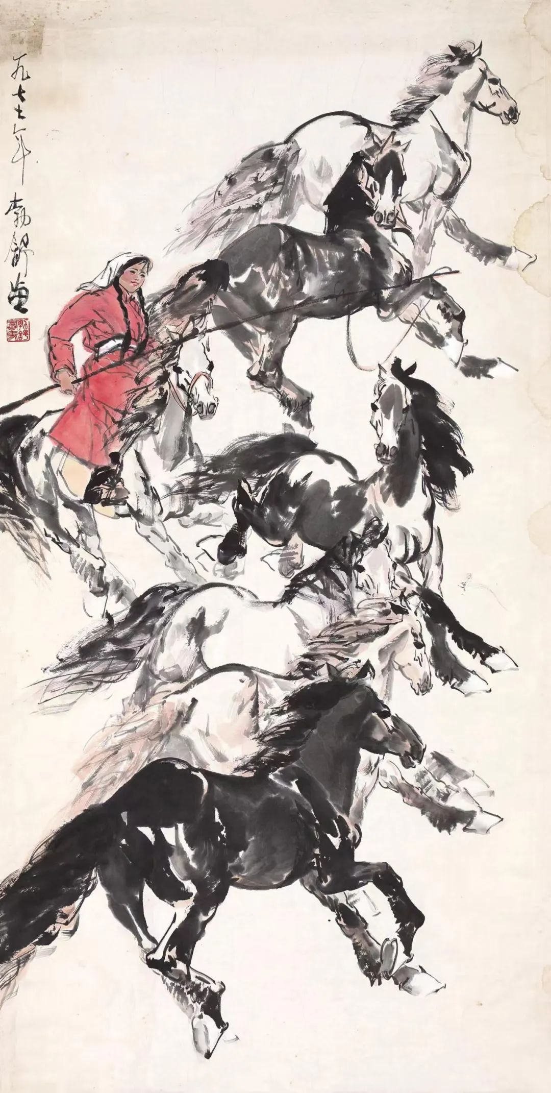 劉勃舒 牧馬人 138cm×69cm 1977年.jpg