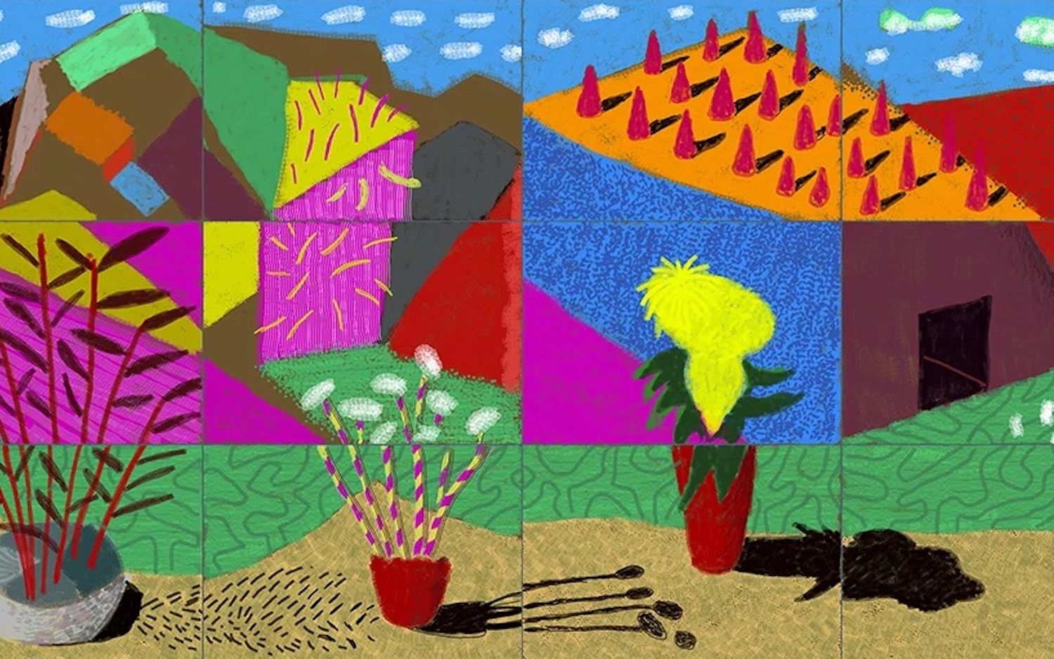 David Hockney, Landscape with Shadows, (2021) (detail). ? David Hockney. Courtesy Pace Gallery..jpg