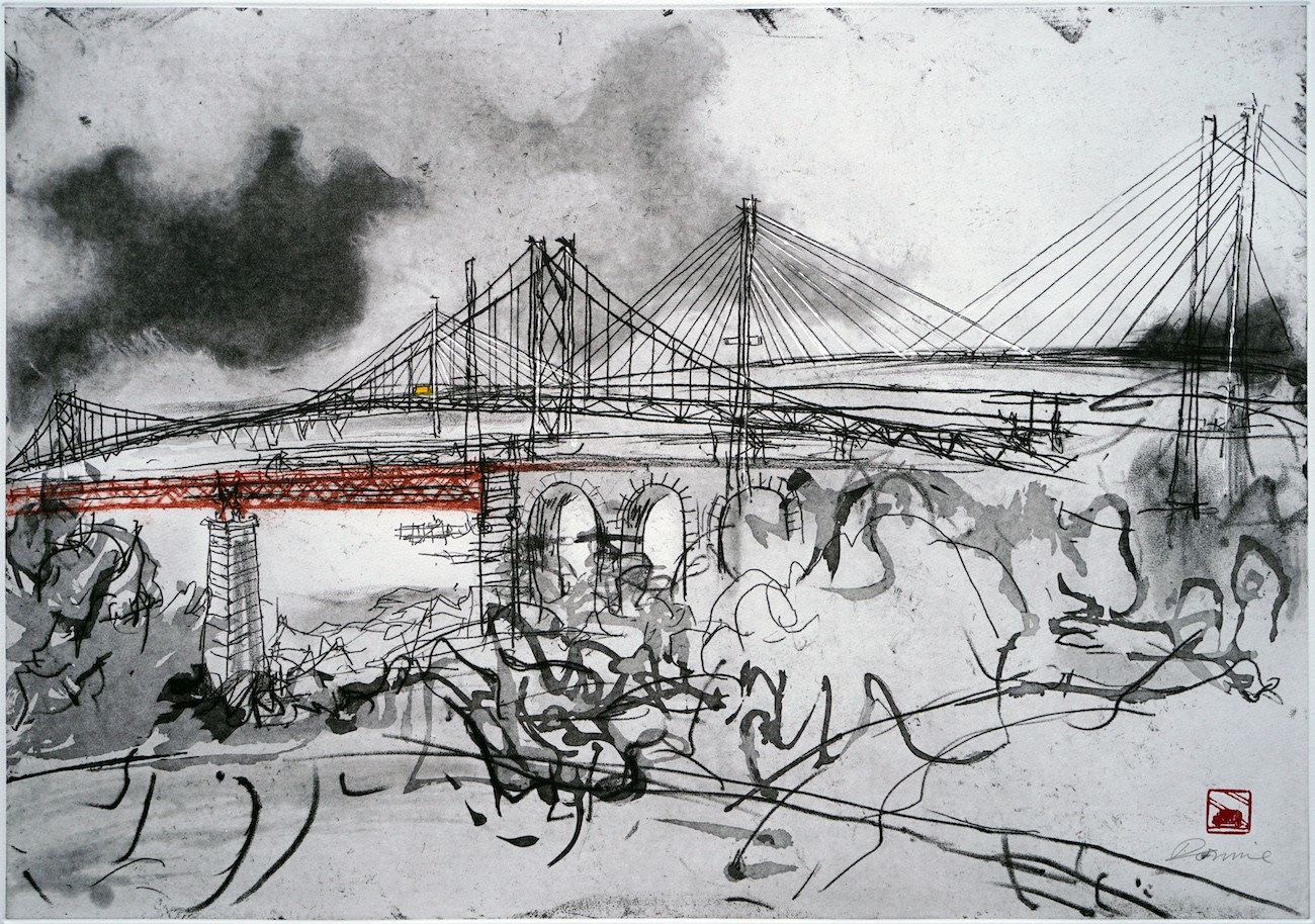 Kate Downie, Study For Three Bridges Evening (2022)  Courtesy of the artist and Glasgow Print Studio.jpg