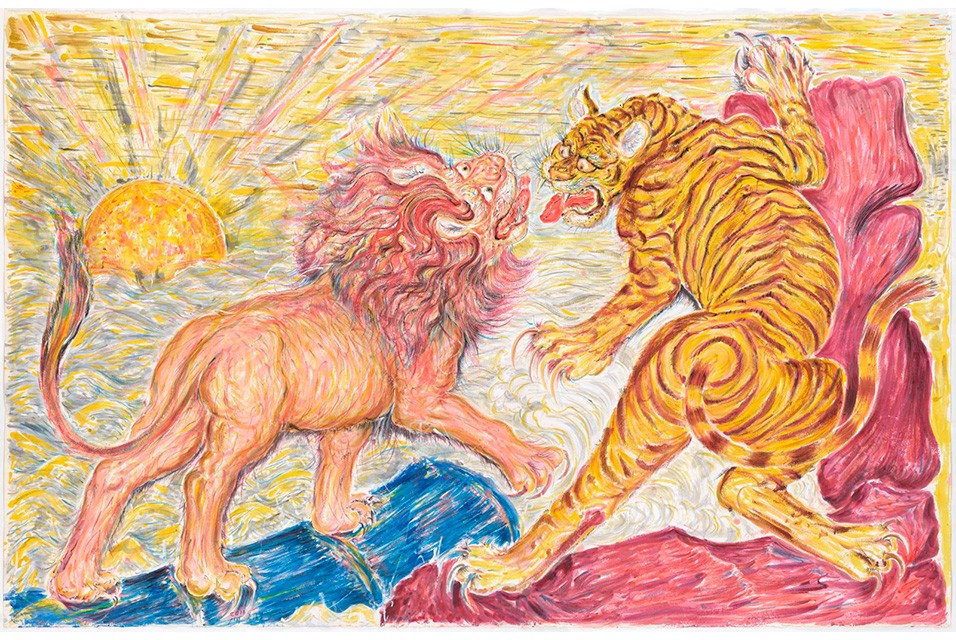 Lion and Tiger Contending for Hegemony (2017), Wu Junyong..jpg