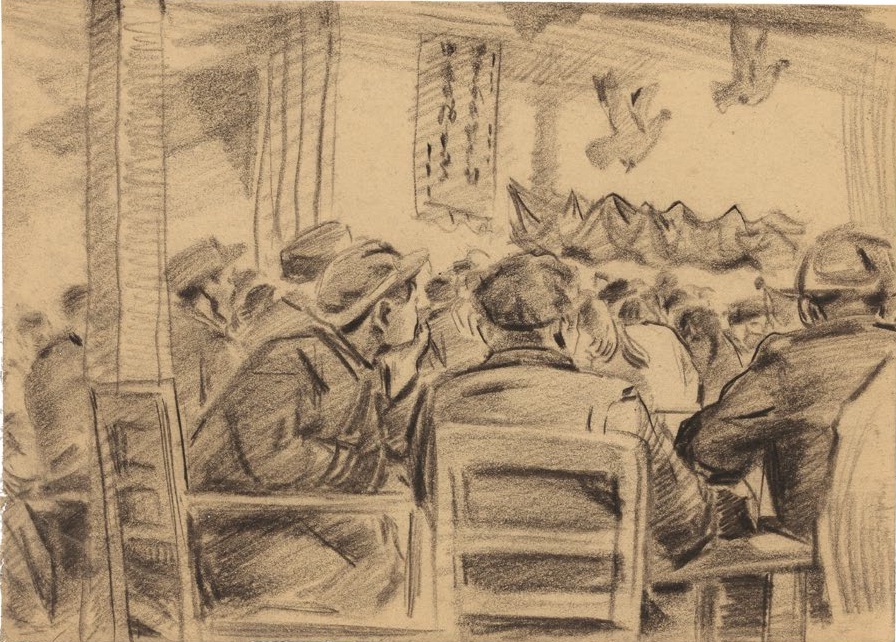 9.袁運生，《南通市文化宮會場之一》，19.2×26.7cm，1950年初.jpg