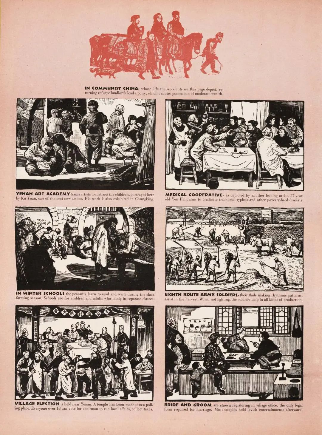 20.《生活》雜志刊載《魯藝木刻選》 Selected Woodcuts by Luxun Academy of Art, published in Life magazine.  1945 .jpg