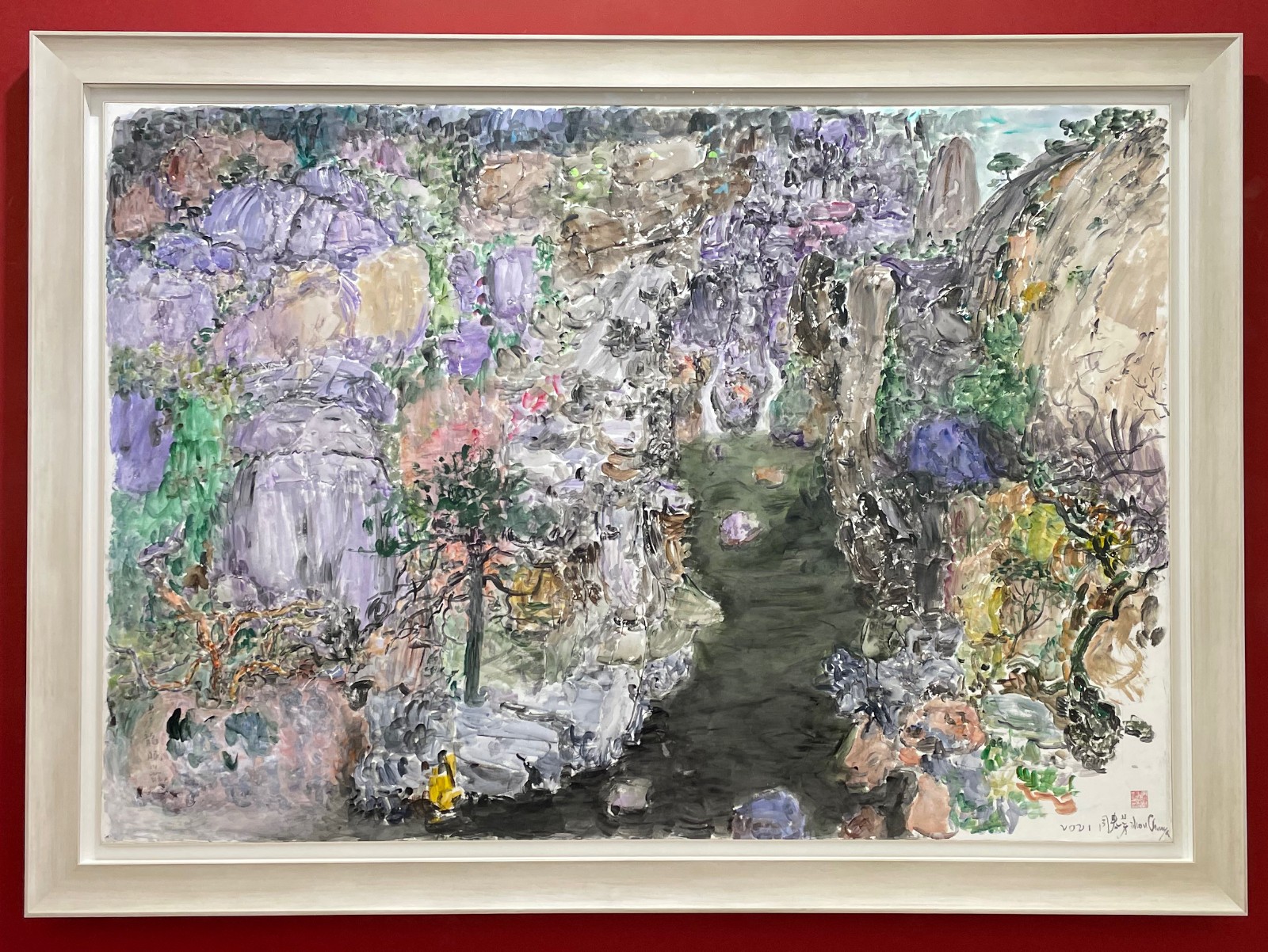 19 周春芽 龍眠山莊 紙上丙烯 150x210cm  2022.jpeg