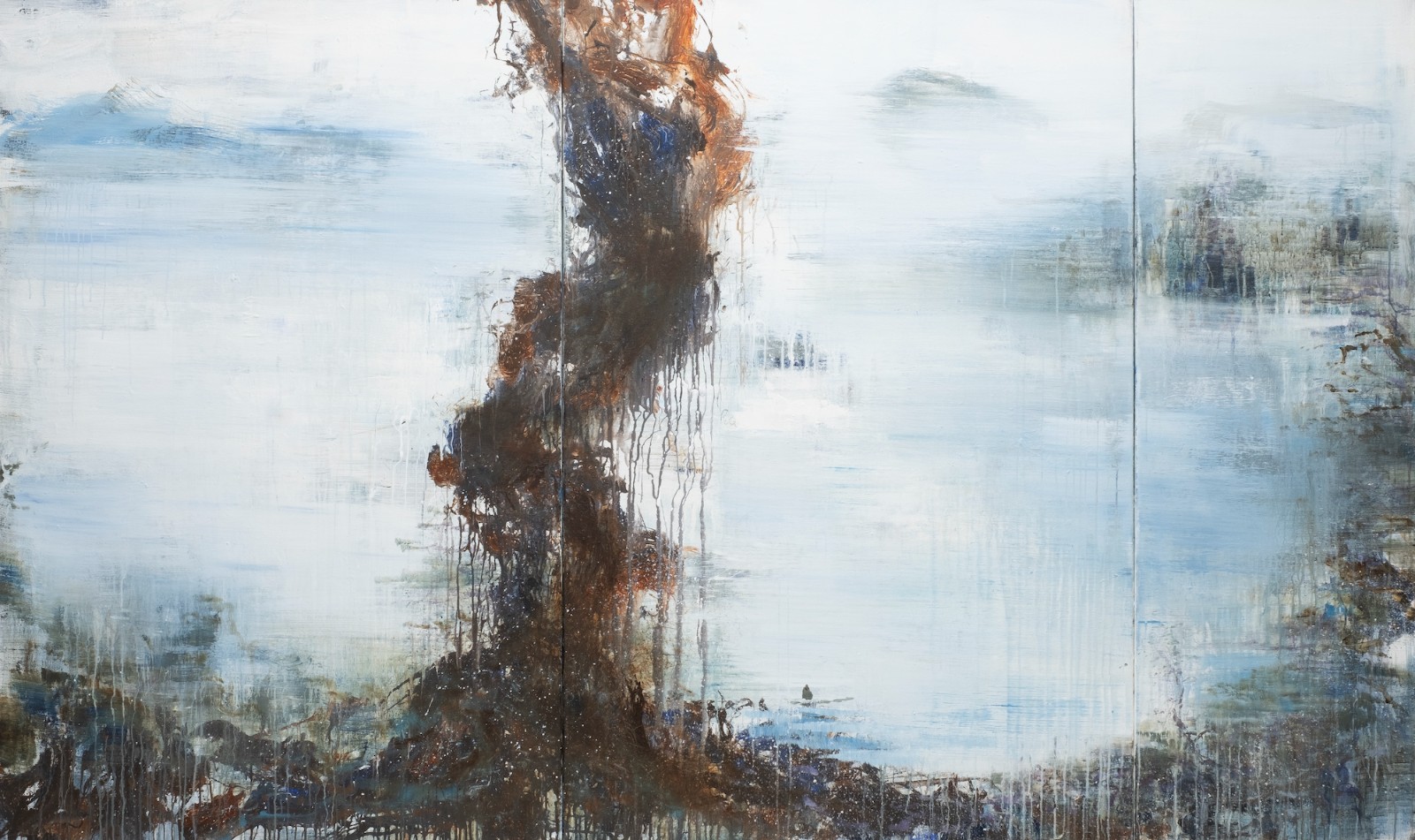 37 朱賢巍，《歸根之一》，布面丙烯，150 x 250 cm（三聯(lián)畫），2020.jpg