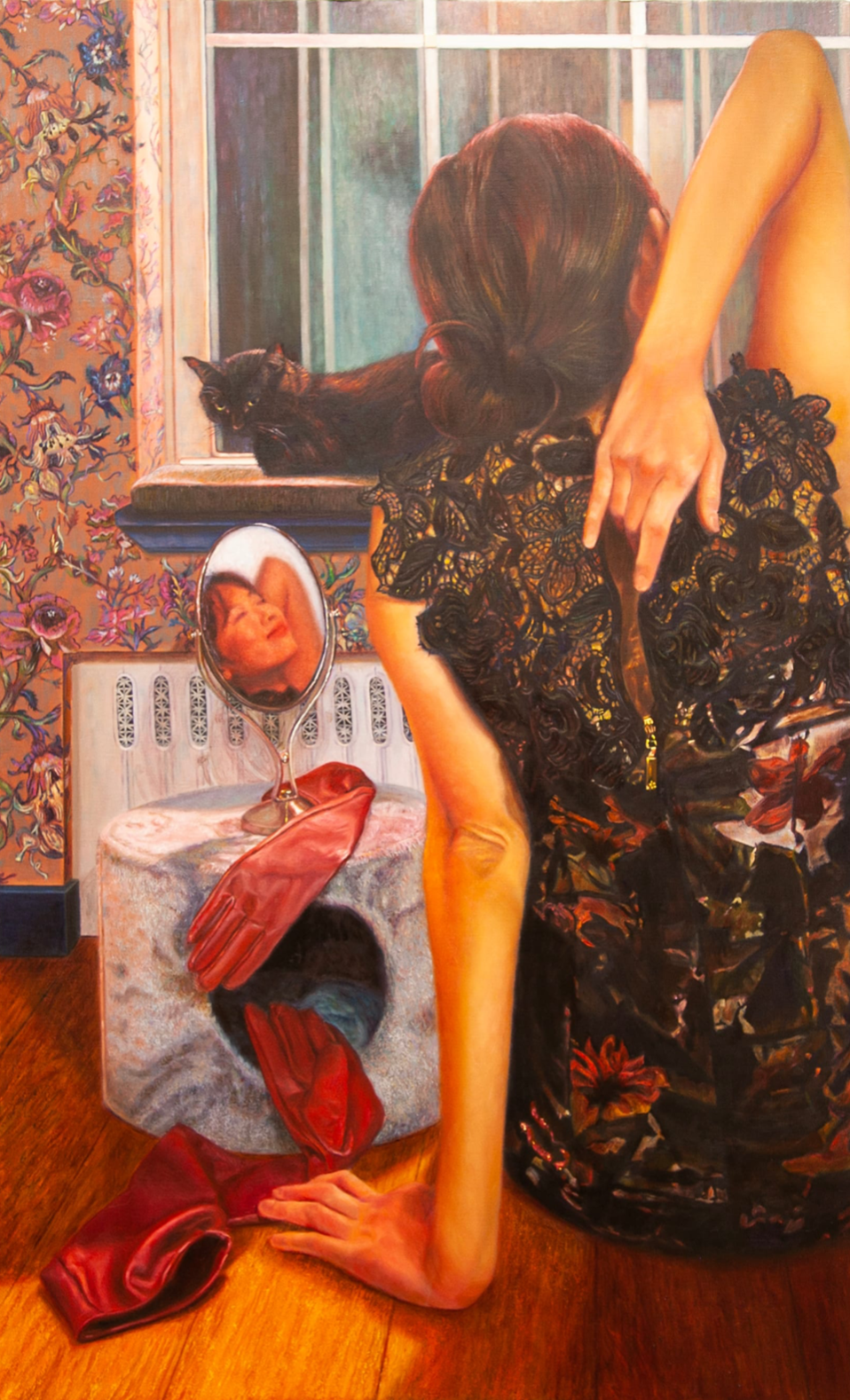 Ellie Kayu NG, Reaching, 2023, Oil on canvas, 40x24in.png