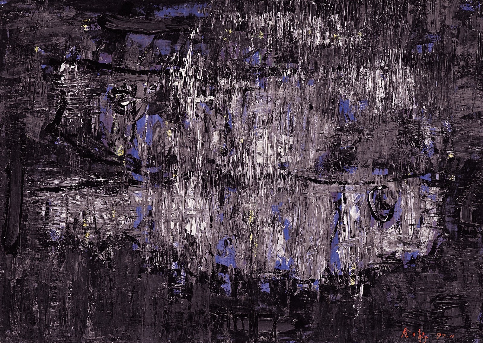 《夜行》紙面丙烯 70x100cm 1997.jpg