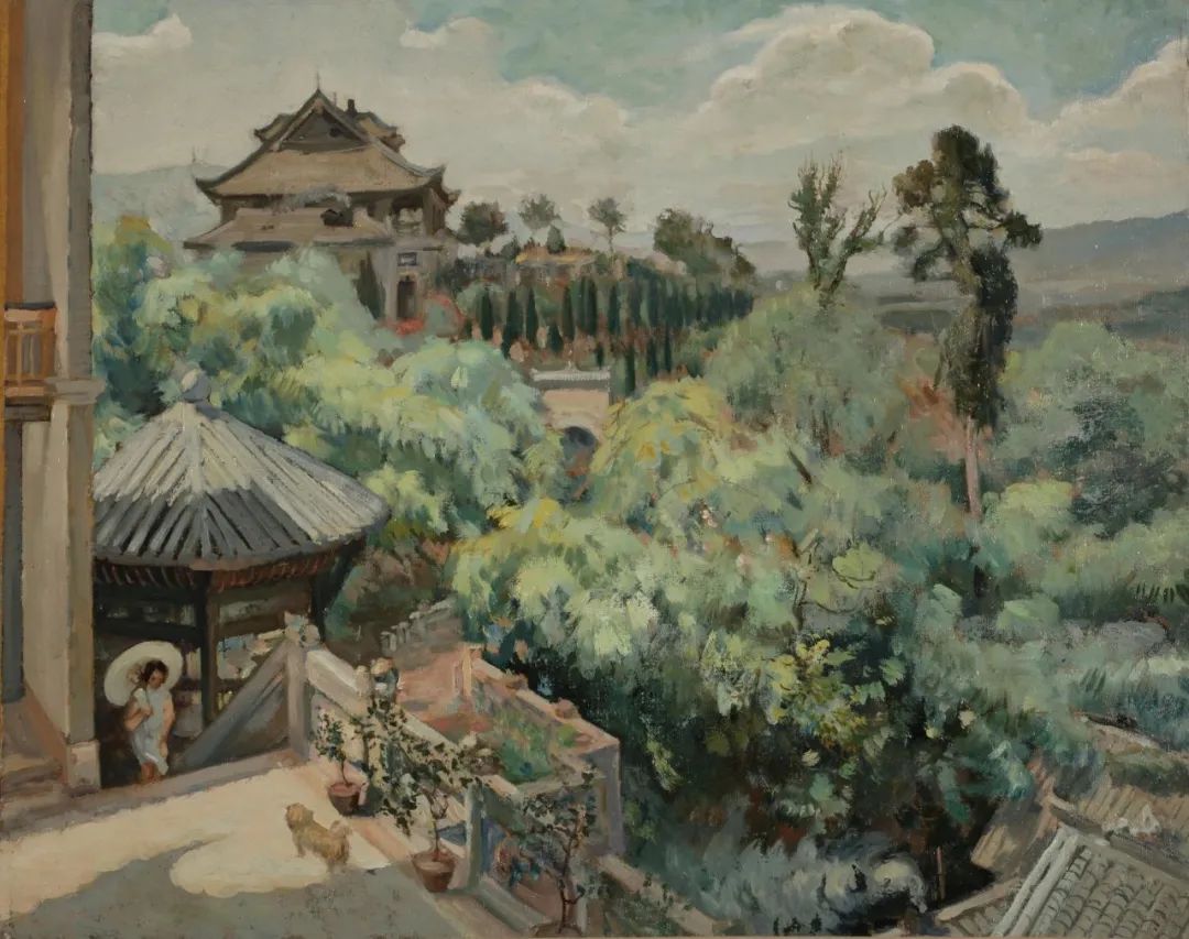 11孫宗慰《石家花園》布面油畫， 58.5×81cm，1940年代，中央美術(shù)學(xué)院美術(shù)館藏.jpeg