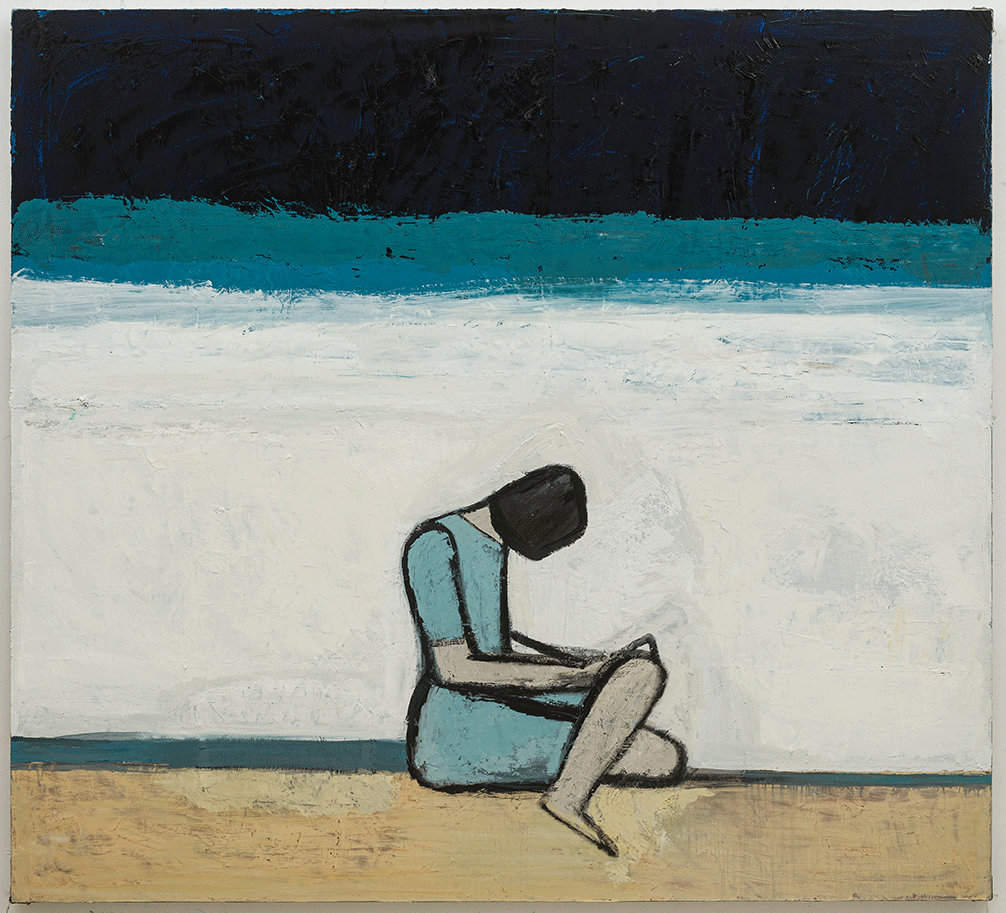 無題——水邊閱讀 Untitled—Waterside Reading，2022，布面油畫 oil on canvas，200×220 cm.png