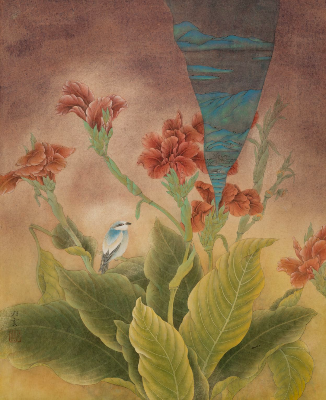 7 凝遠(yuǎn)  紙本設(shè)色  65x53cm  2004年.png