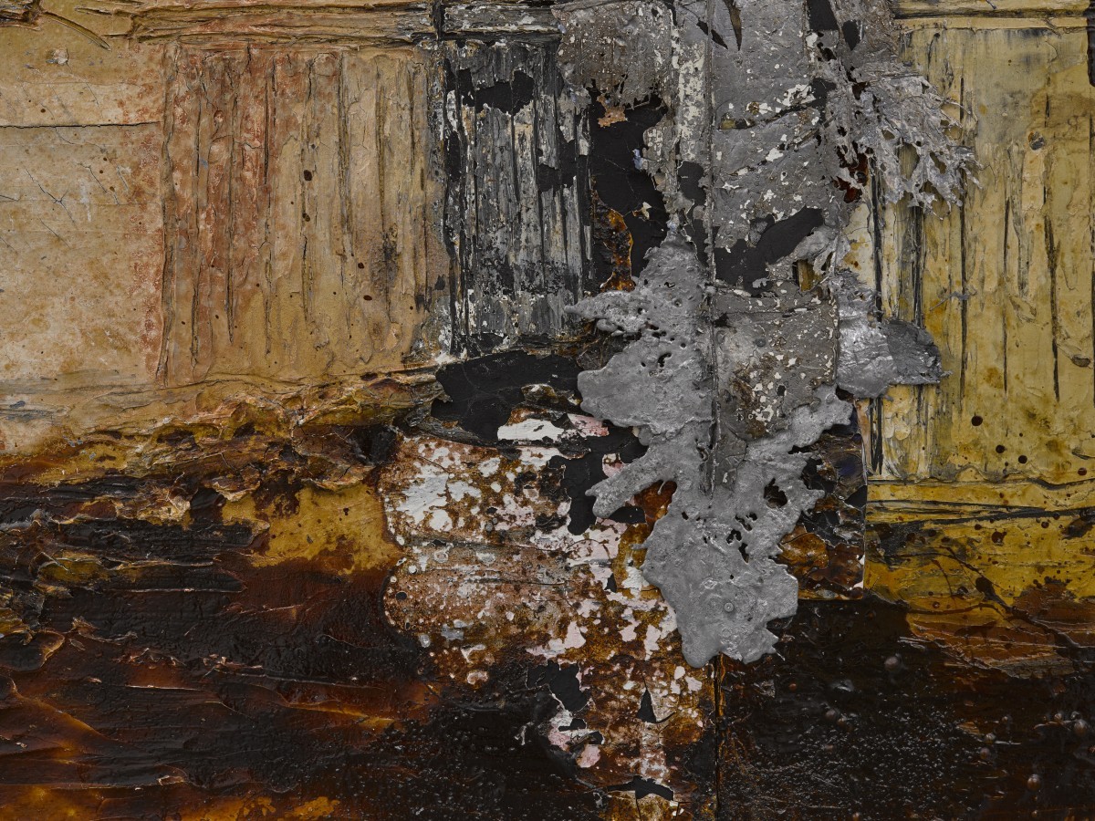 Wahalla, 2015-2016. Oil, acrylic, emulsion, shellac and lead on canvas, 380x380cm. ? Anselm Kiefer.jpg