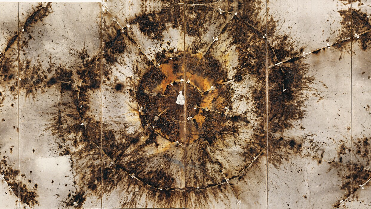 Cai Guo-Qiang, Fetus Movement II Project for Extraterrestrials No. 9 (detail), 1991. Gunpowder and ink on paper, panel, 200x640cm. Collection of Museum of Contemporary Art Tokyo..jpg