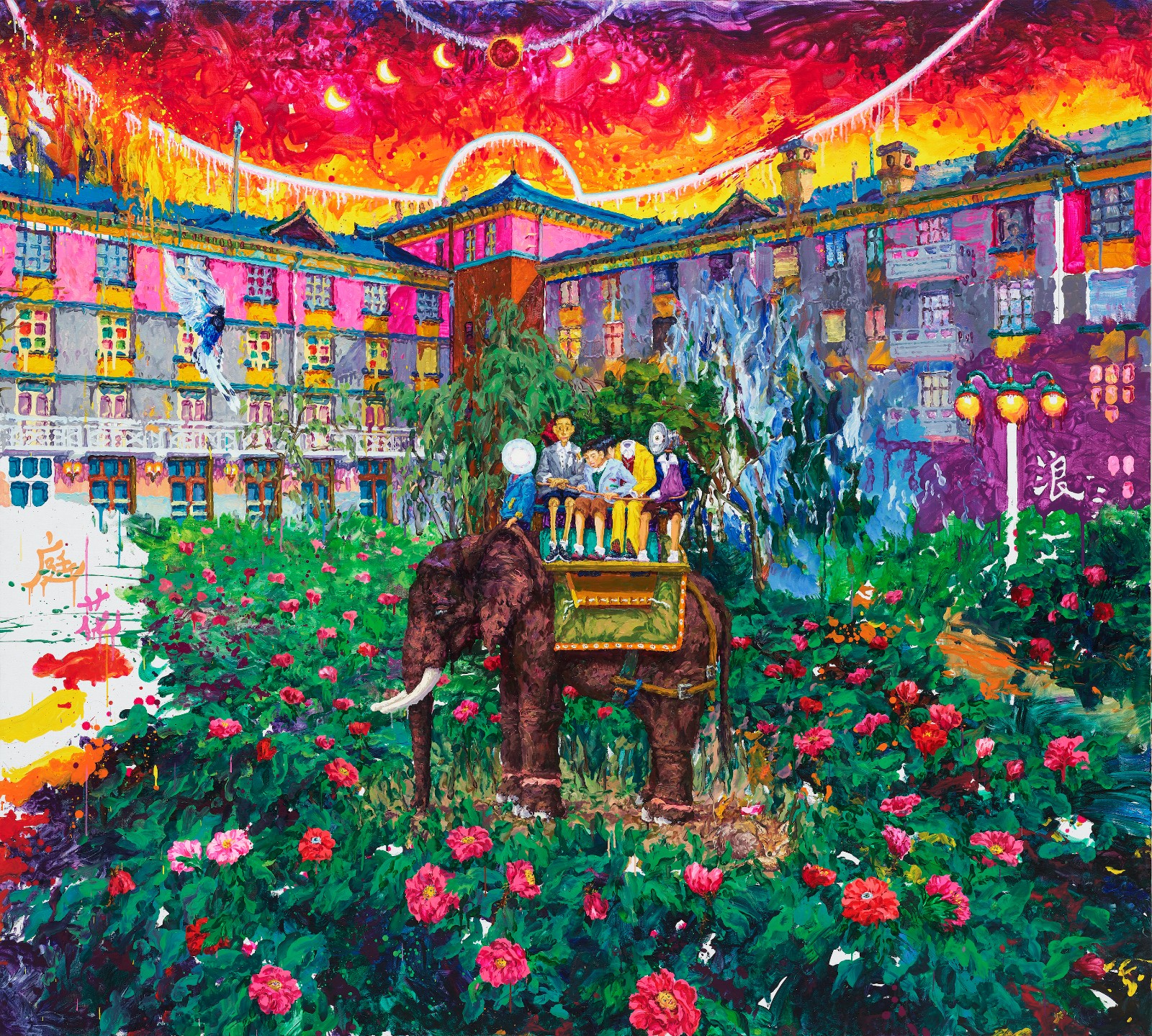 滿庭花，A  Garden Full of Flowers，180x200cm，布面油畫Oil on Canvas ，2022，孟思特.jpg