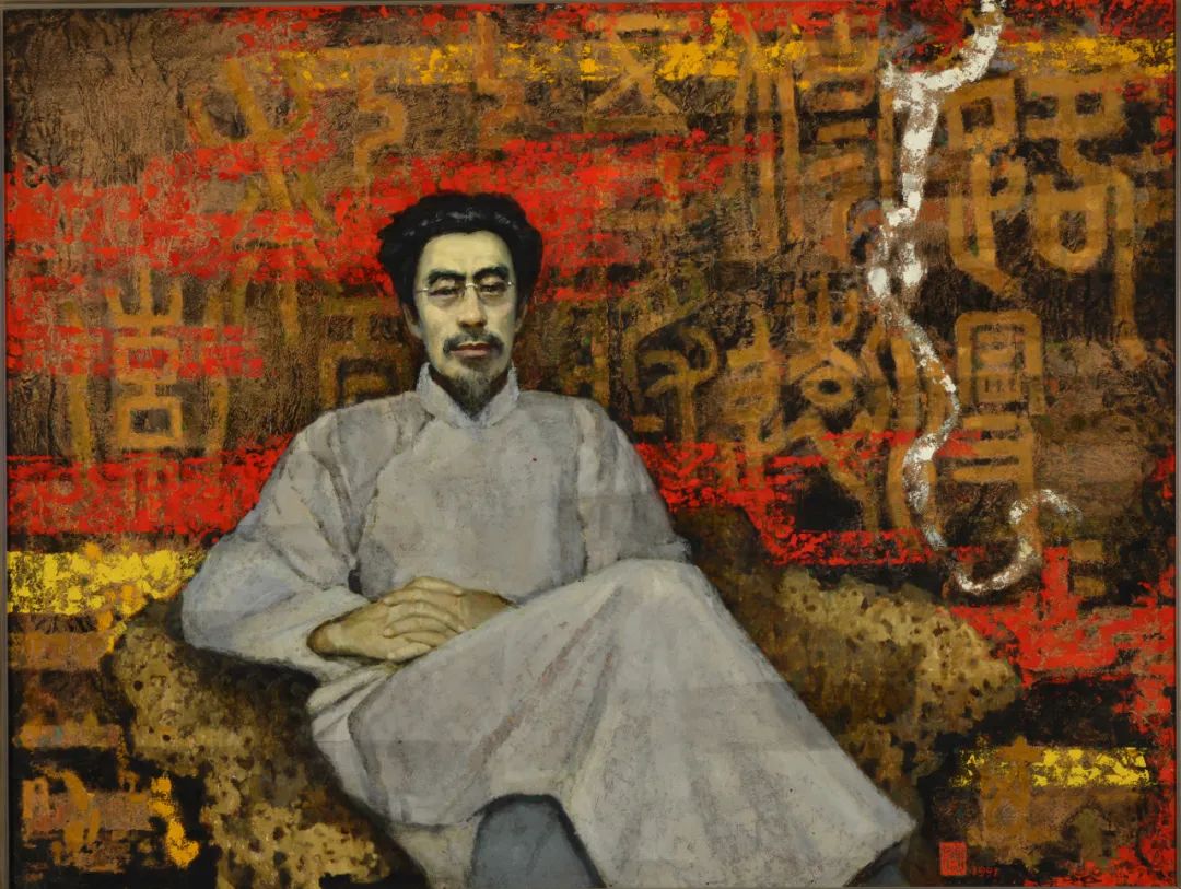 21 《靜夜》，132x162cm，布面油彩，1991年，中央美術(shù)學(xué)院美術(shù)館藏.jpeg