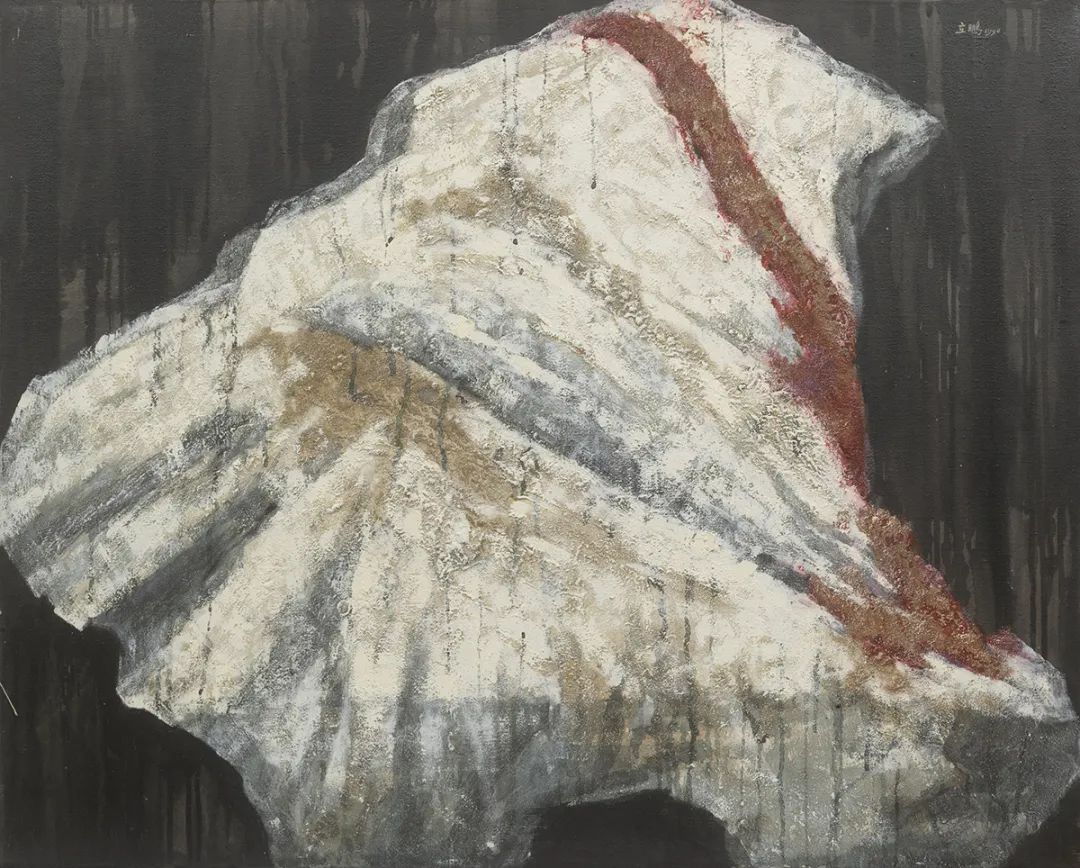 24 《白石系列悲愴篇三號(hào)》，80x100cm，布面油畫(huà)，1990年，藝術(shù)家自藏.jpeg