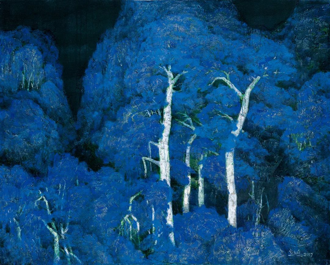 31 《子夜白樺》130x162cm，布面油畫(huà)，2007年，藝術(shù)家自藏.jpeg