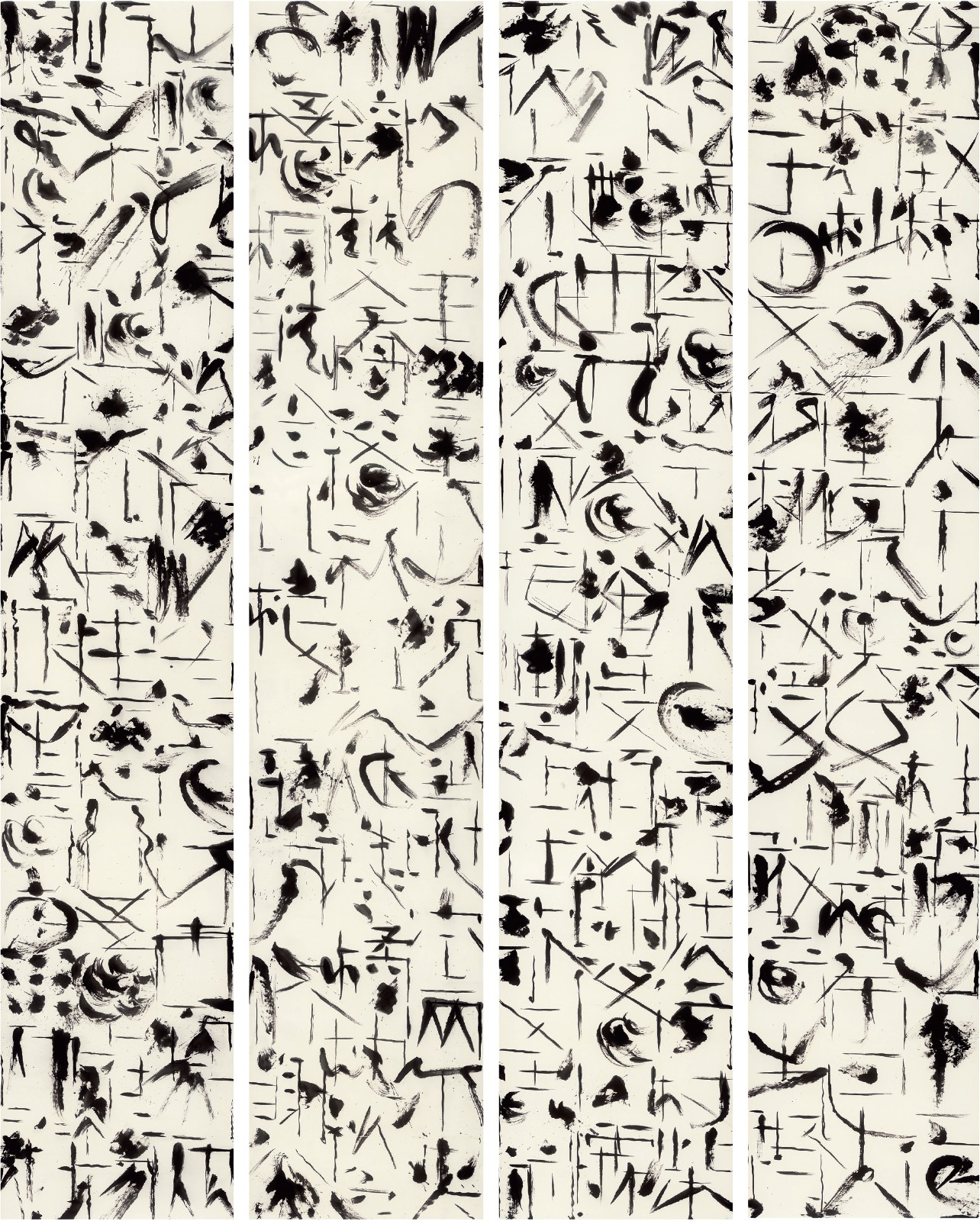 盧俊舟，無題，480×96cm×4，紙本水墨，2023.jpg