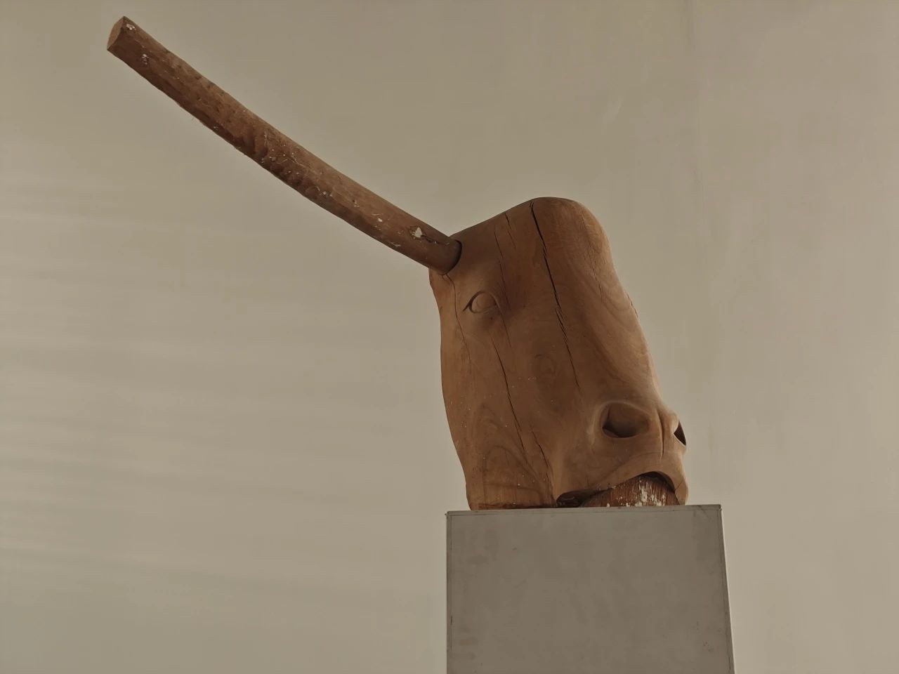 Li Zhan, Mask, 44x105x72cm, camphor wood, 2015.jpeg