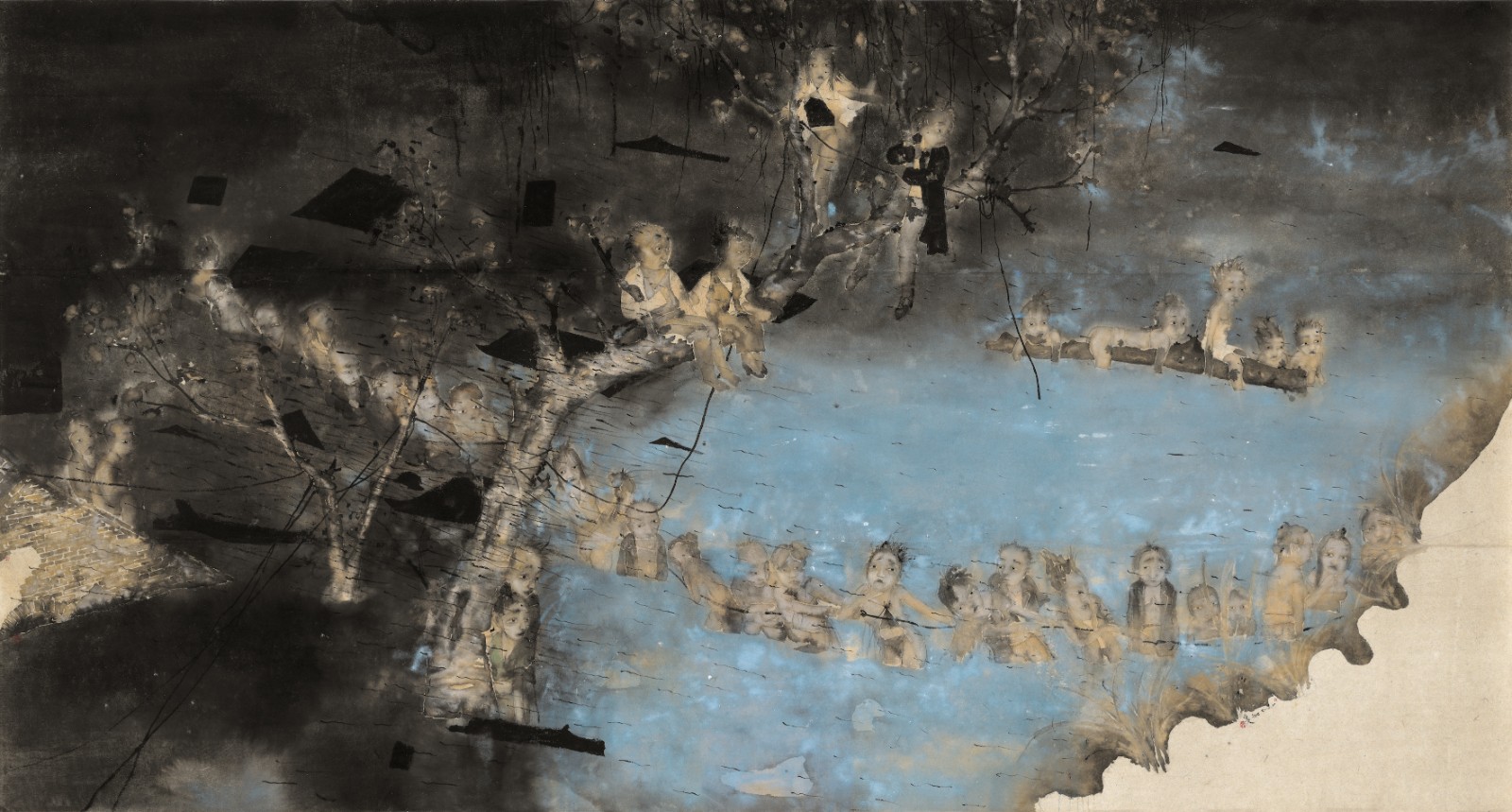 《風(fēng)·水》，紙本水墨，270  × 500 cm，2010.jpg